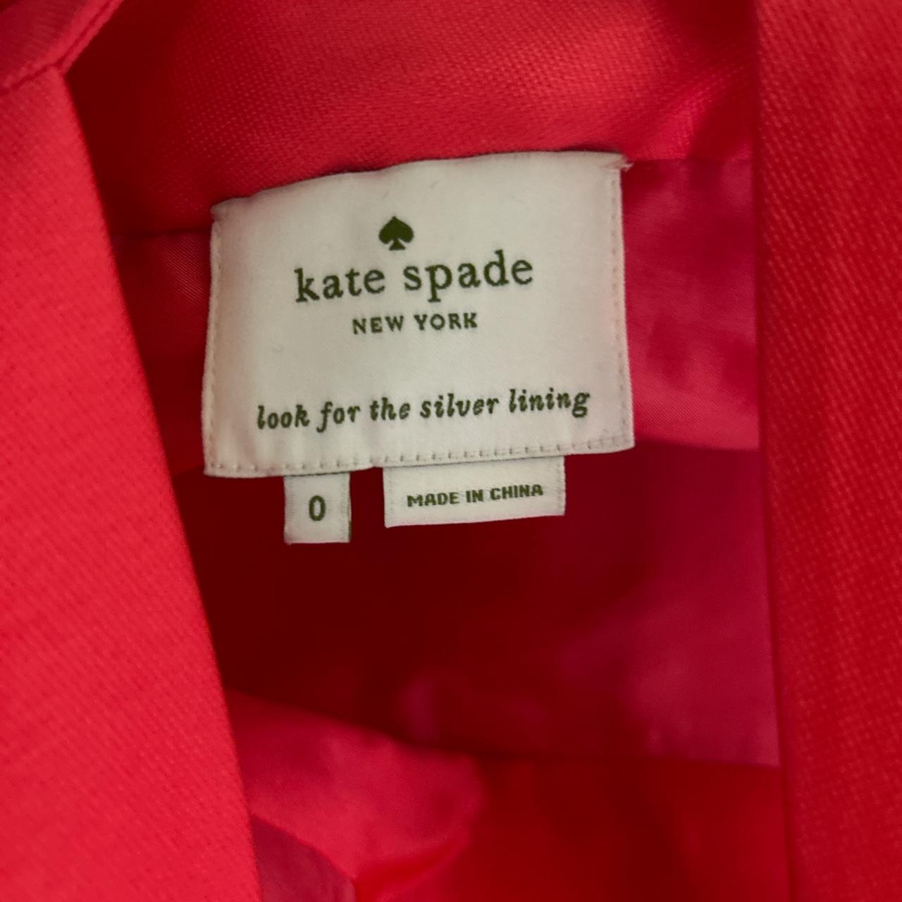 pink kate spade dress with bow on the back, size 0 - Depop