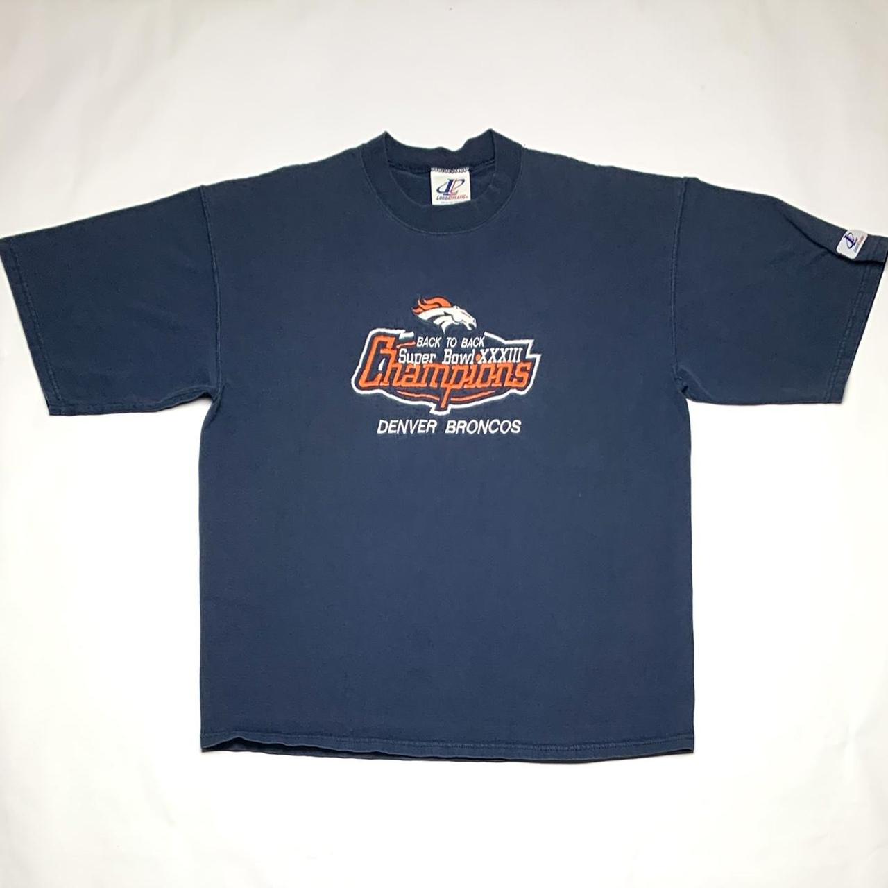 Vintage 1999 NFL Super Bowl 33 Denver Broncos Back to Back Champions T-shirt