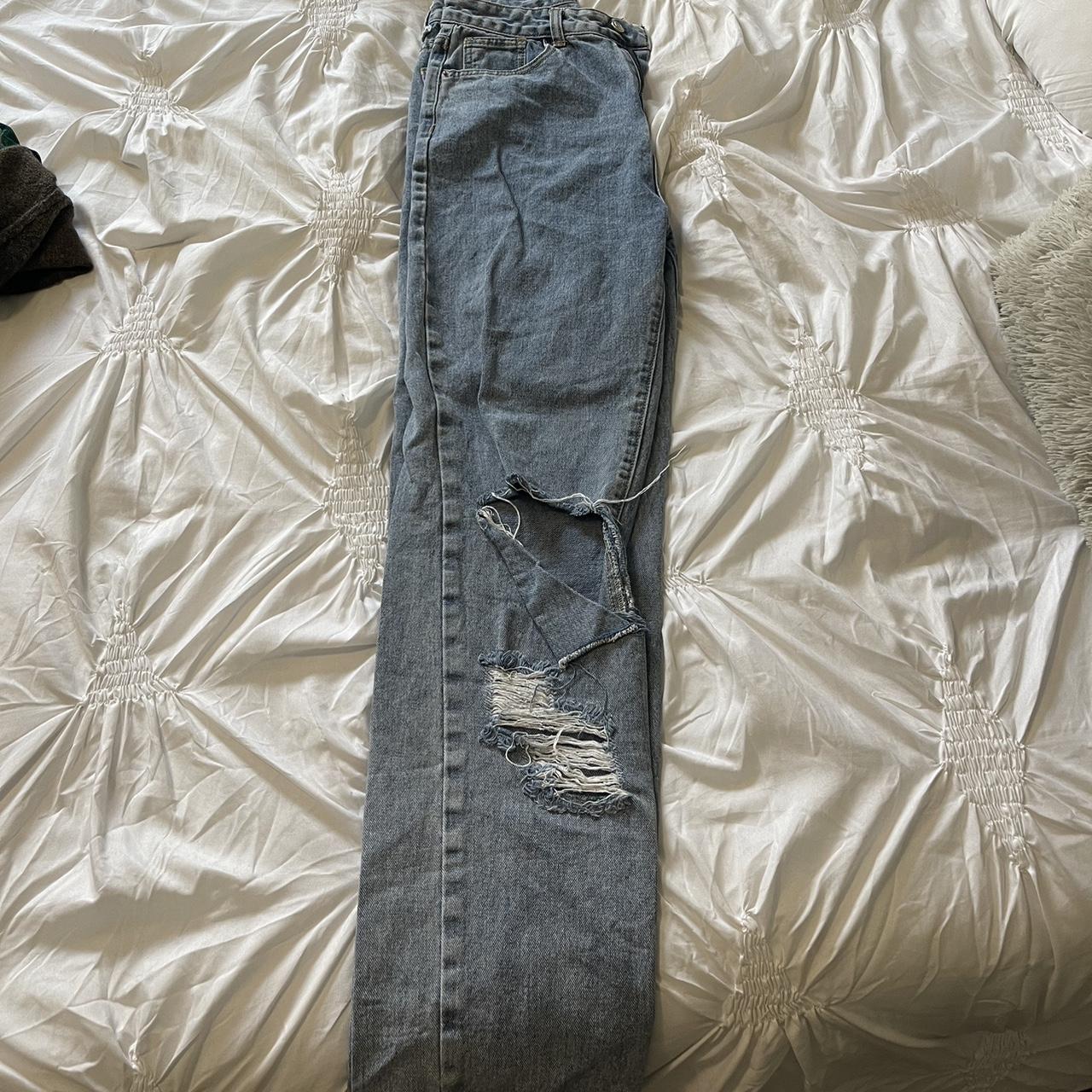 Nasty Gal High Waisted Distressed Denim Jeans! - Depop