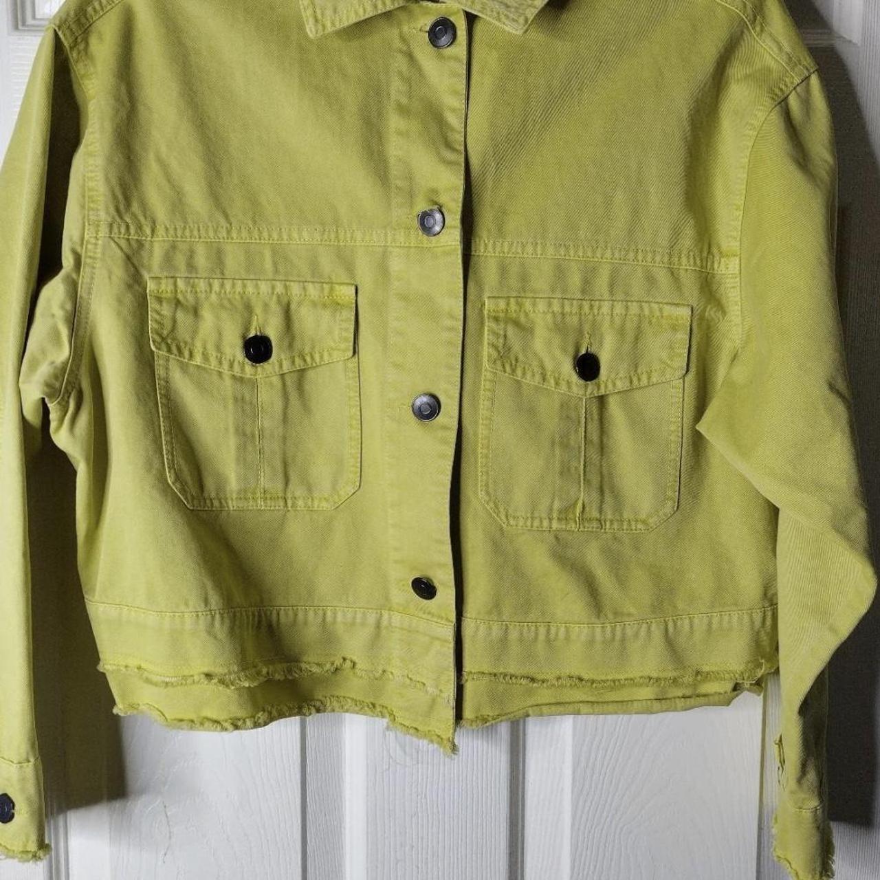 cropped yellow jean jacket bought at a vintage - Depop