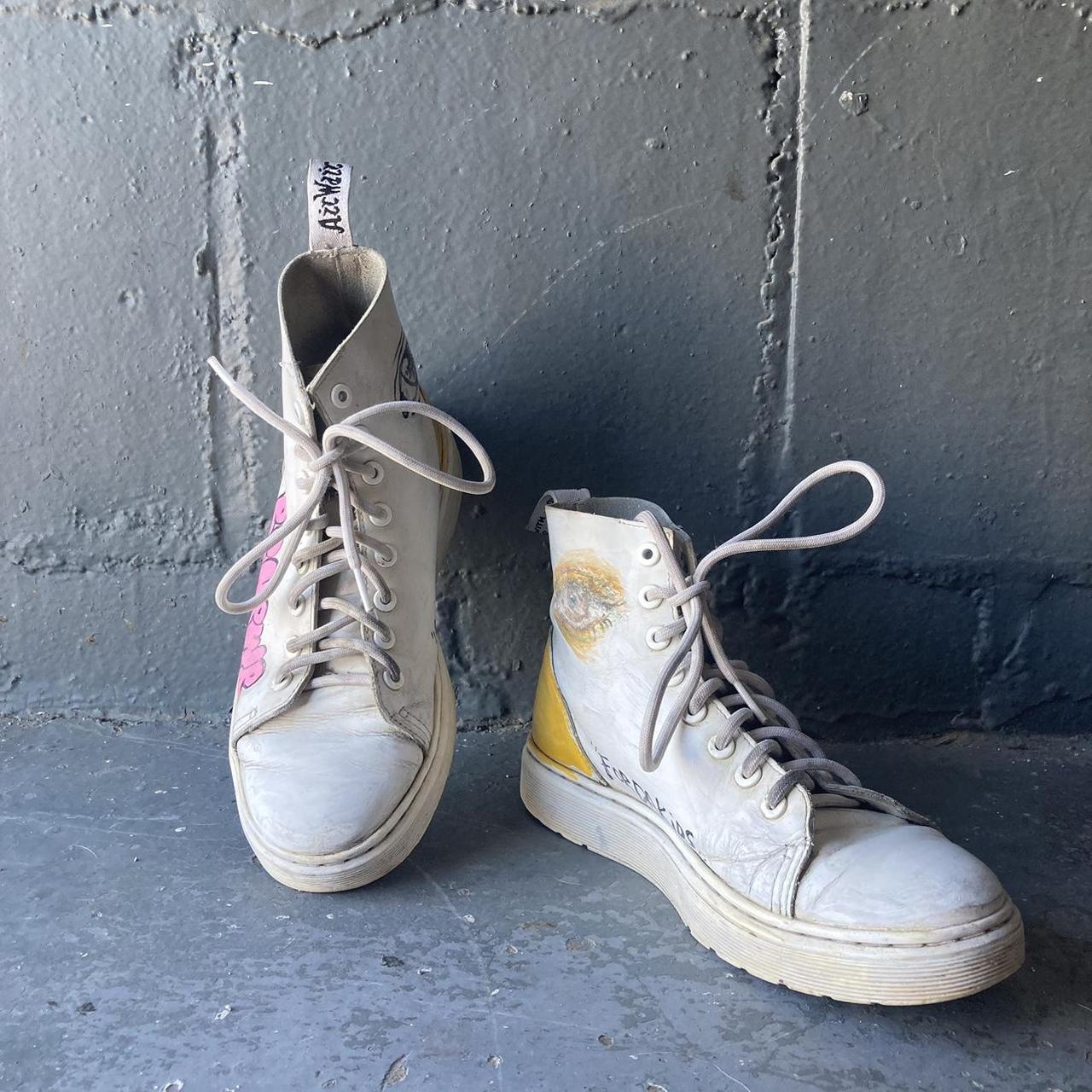 One of one all white Dr. Marten Talib boots well. Depop