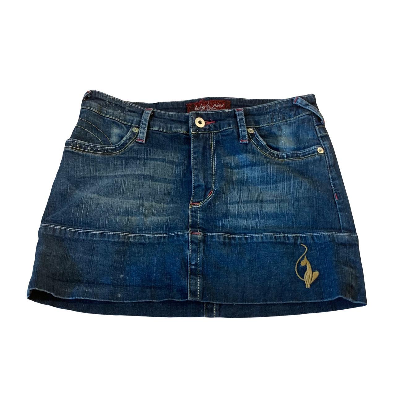 baby phat jean skirt size 7 minor flaws, such as... Depop