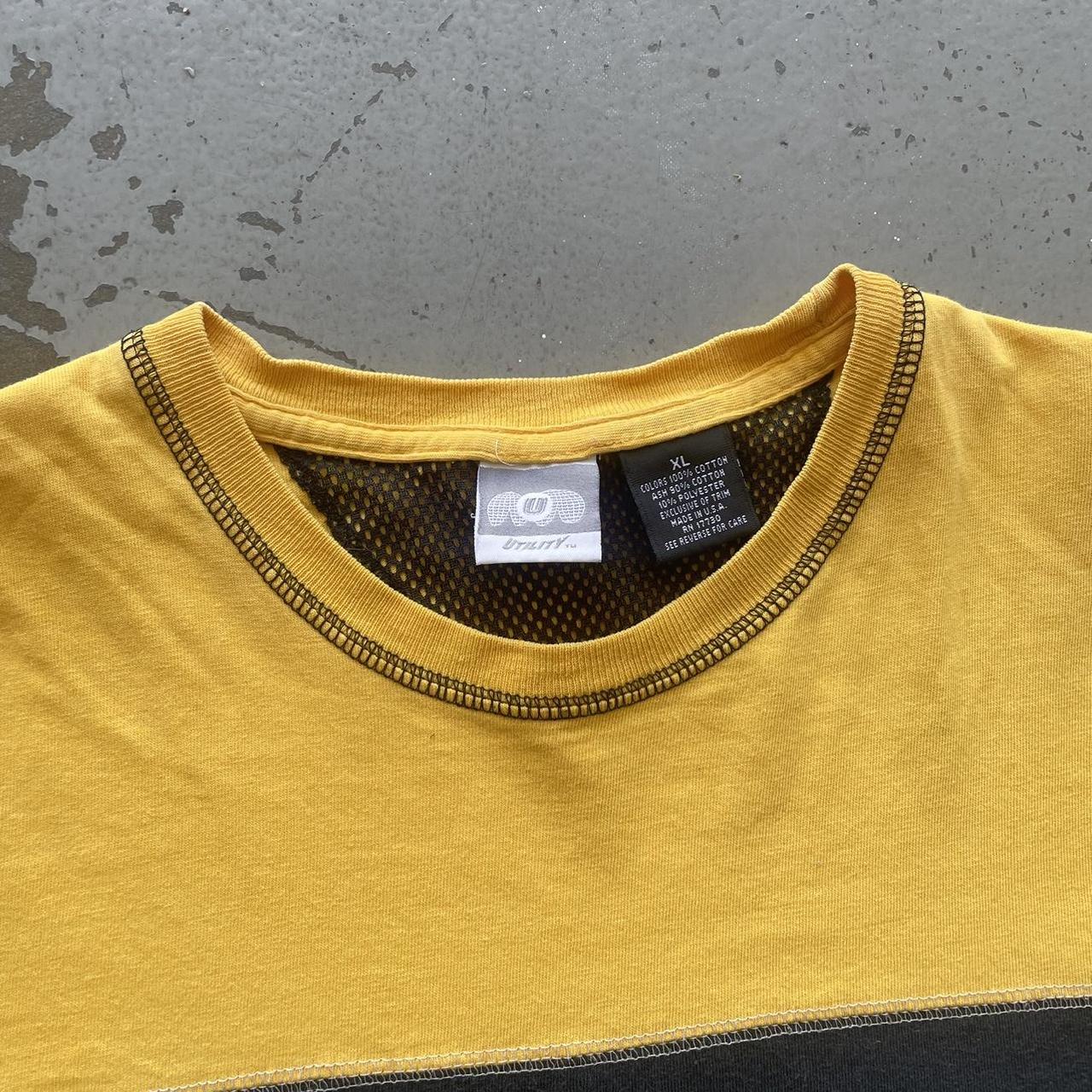 VINTAGE Y2K UTILITY STRIPPED GRAPHIC BASIC ESSENTIAL... - Depop