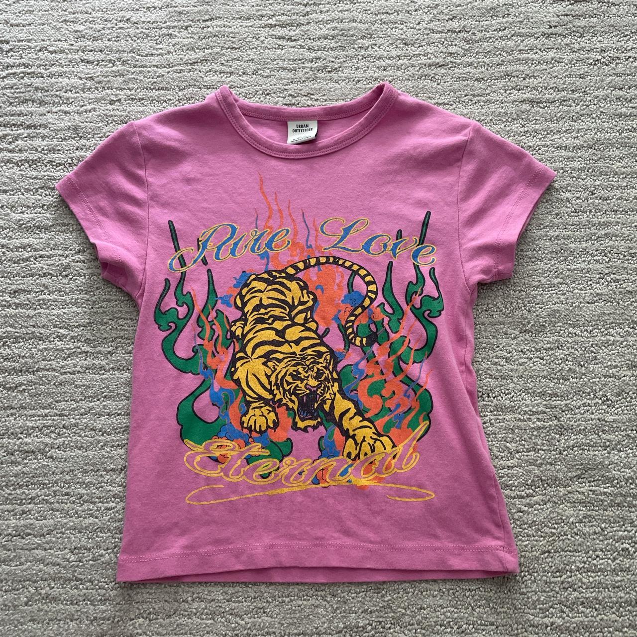 Urban Outfitters Women's Pink T-shirt | Depop