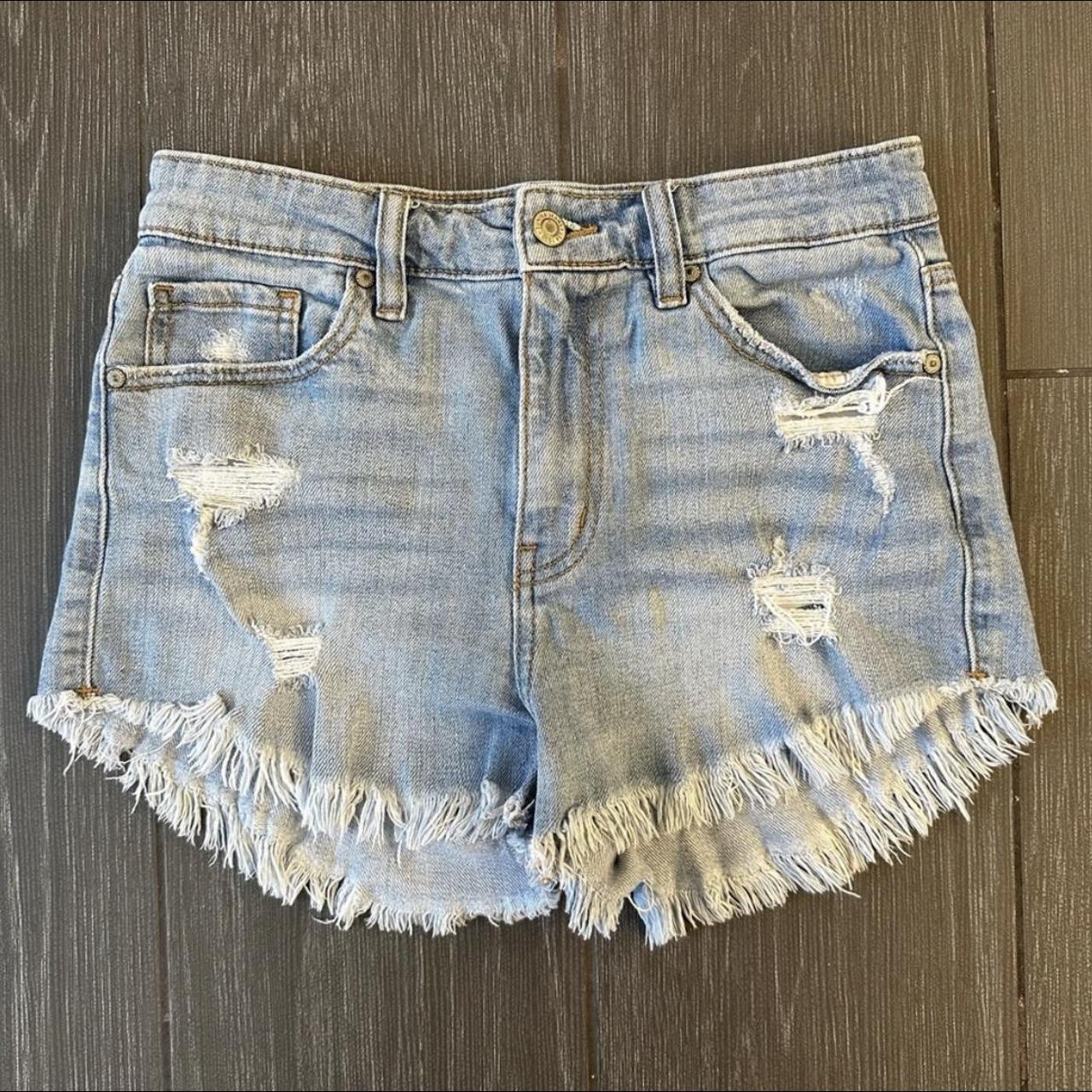 American Vintage Women's Blue Shorts | Depop