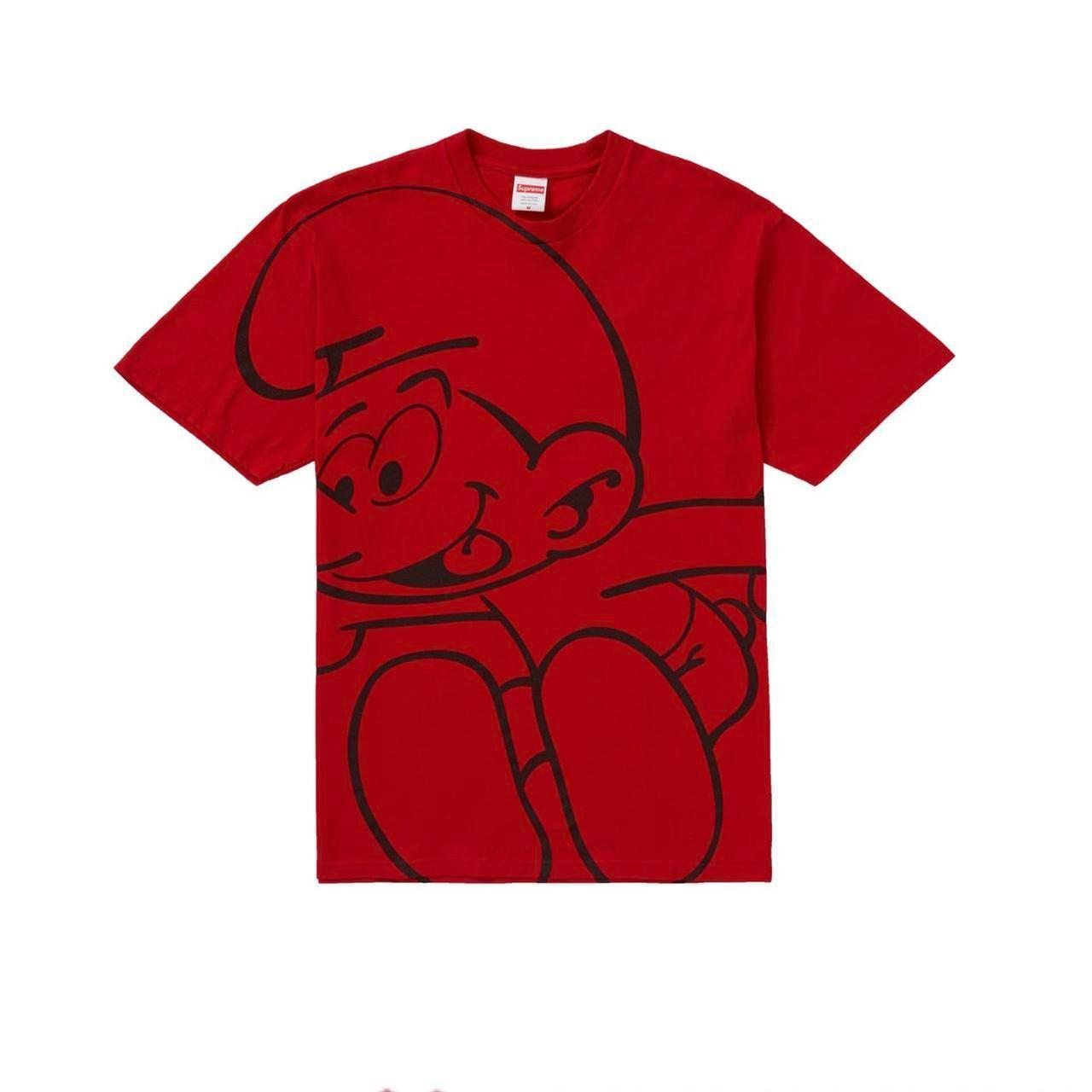 NWT Supreme X Smurfs Red T Shirt Mens Size Medium Depop