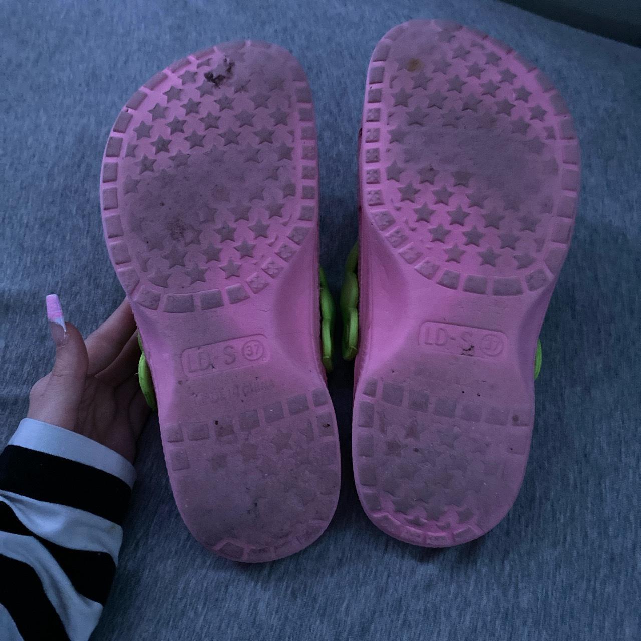 Pink Strawberry Crocs in good condition, review... - Depop