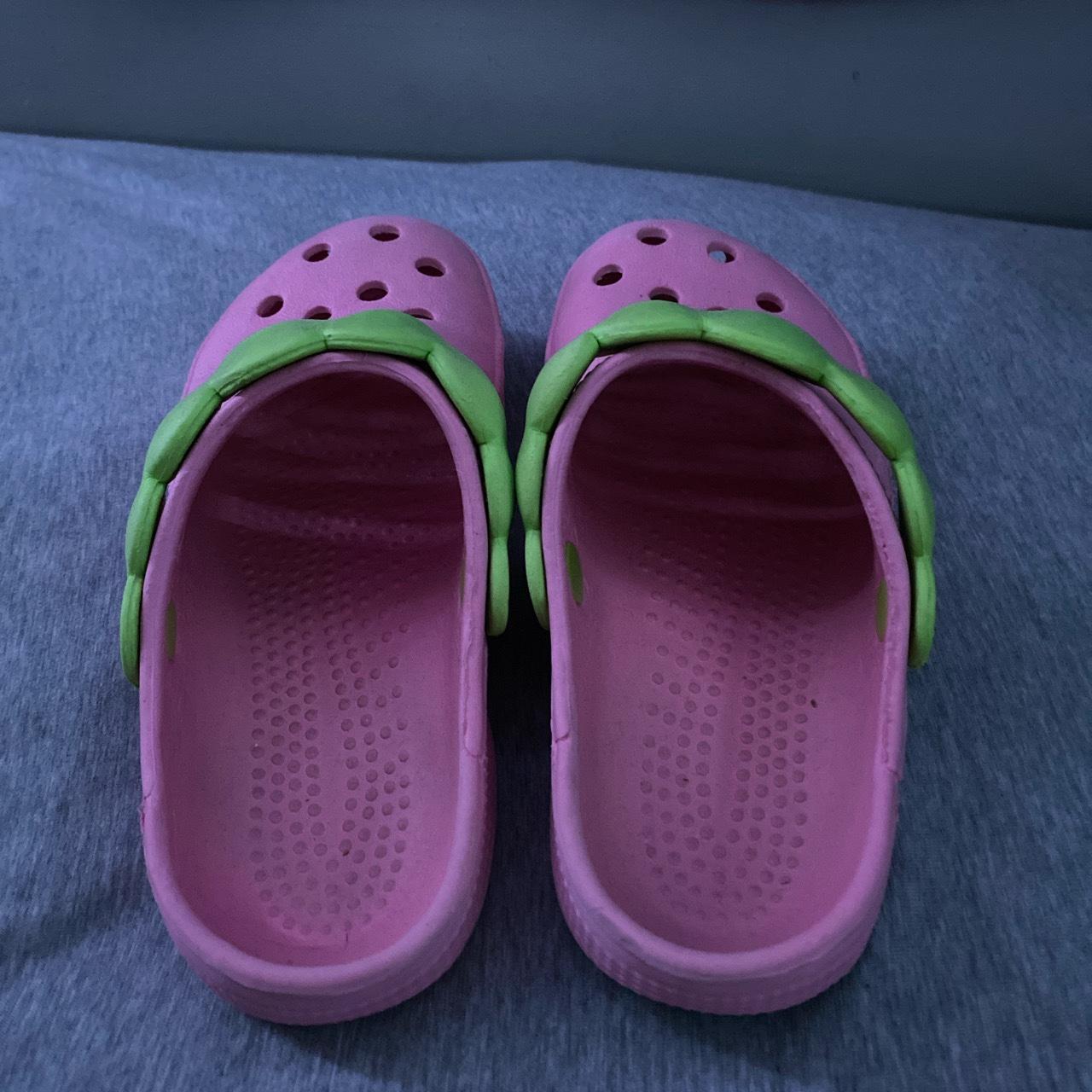 Pink Strawberry Crocs in good condition, review... Depop