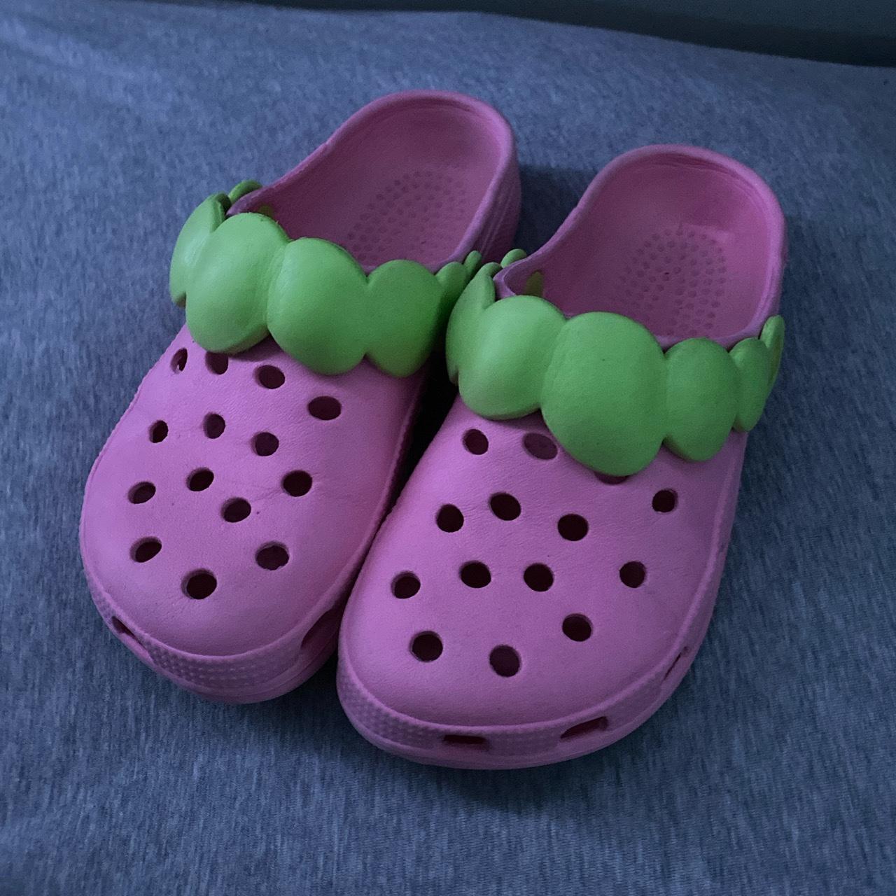 Pink Strawberry Crocs in good condition, review... Depop