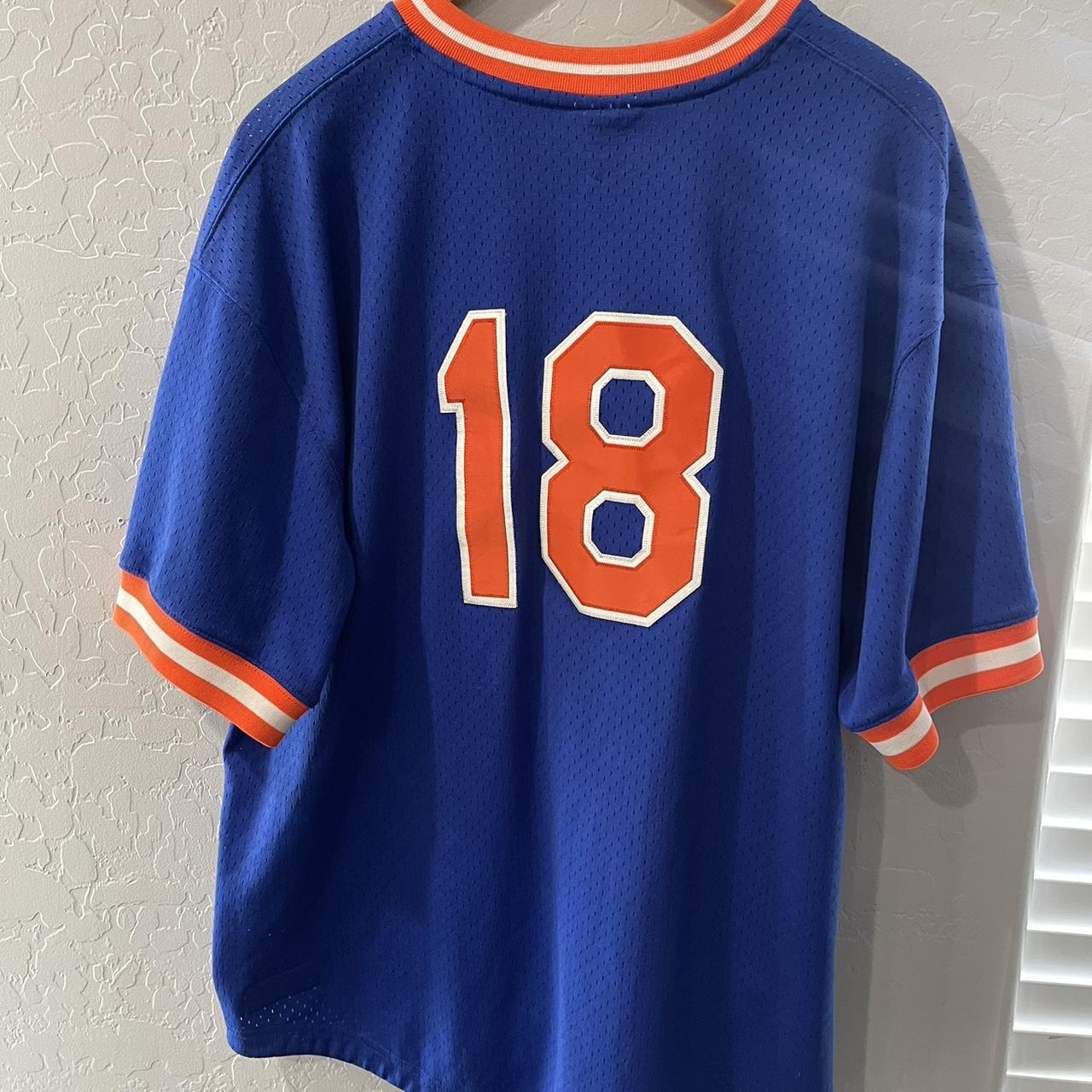 Mitchell & Ness NY Mets #18 Strawberry Cooperstown - Depop
