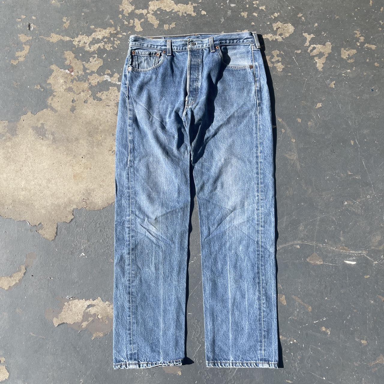 Levi's Men's Blue and White Jeans