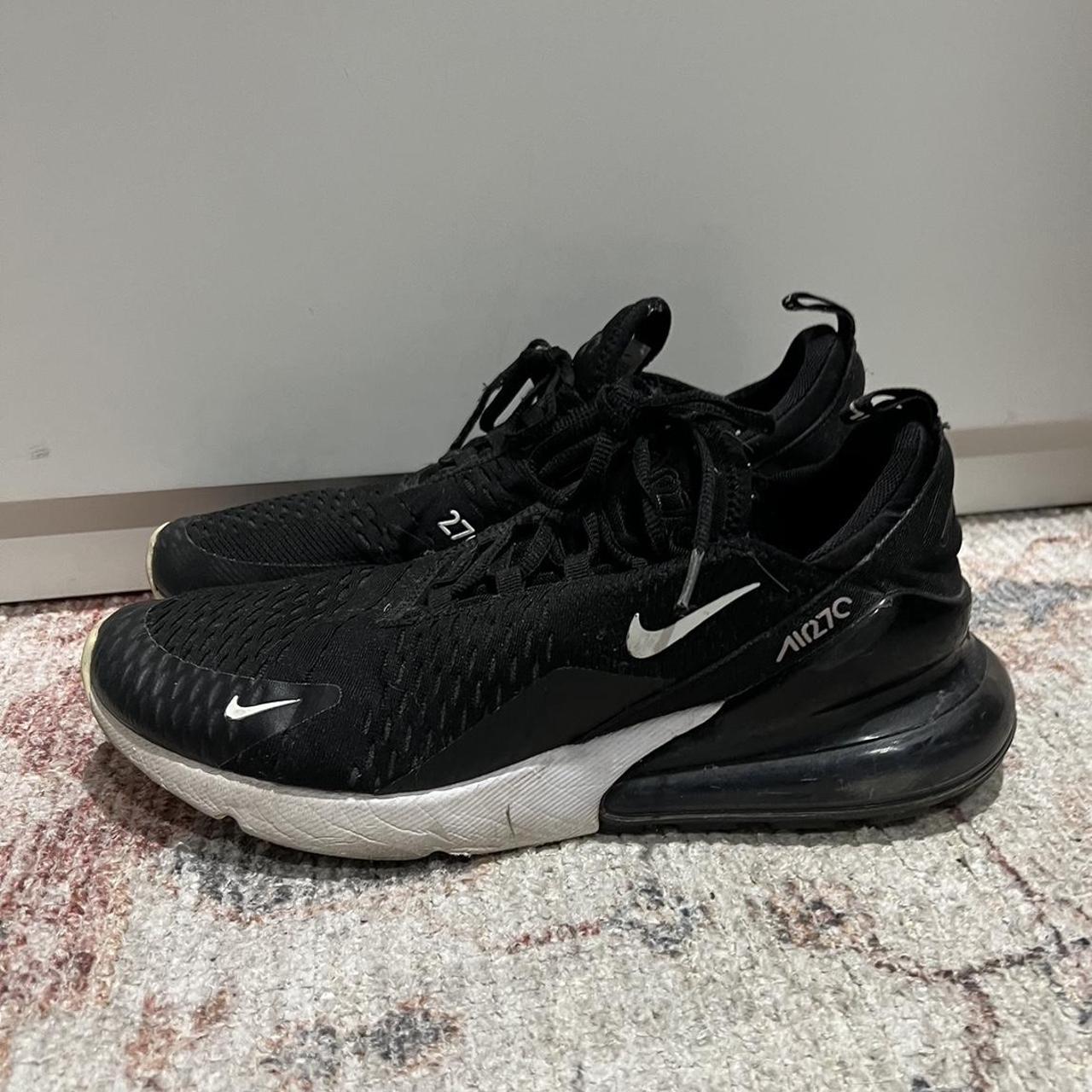 Nike Air max 270s black and white Worn but in good... - Depop