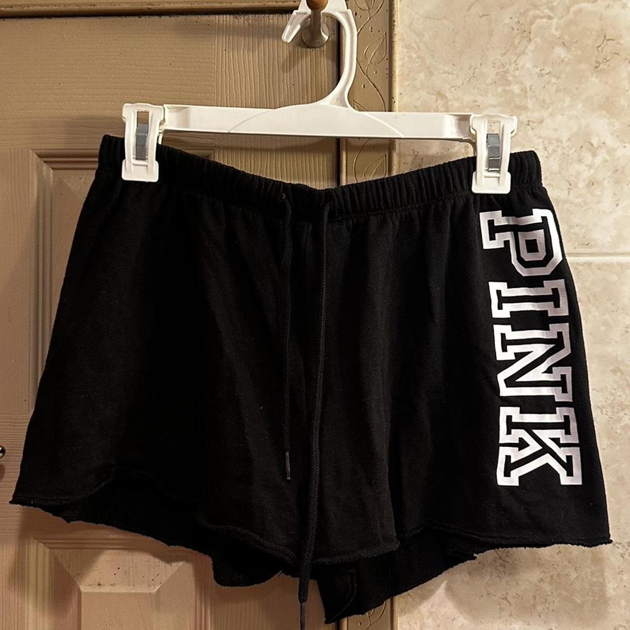 victoria's secret pink cotton shorts bundle in black | Depop