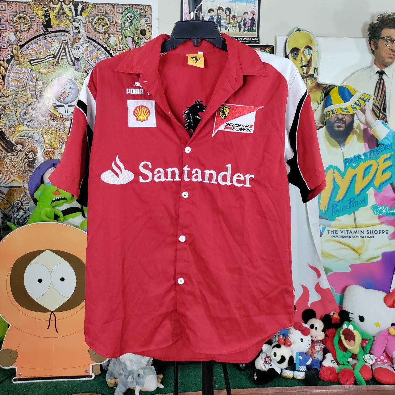 Formula 1 Ferrari Santander Button up Shirt Xl Depop