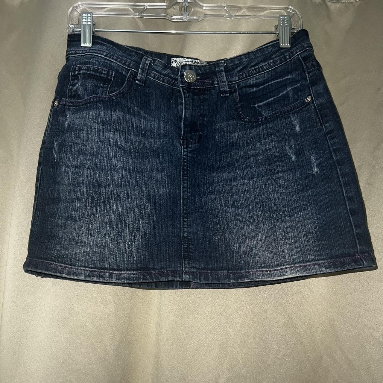Vintage denim mini skirt Can for s/m - Depop