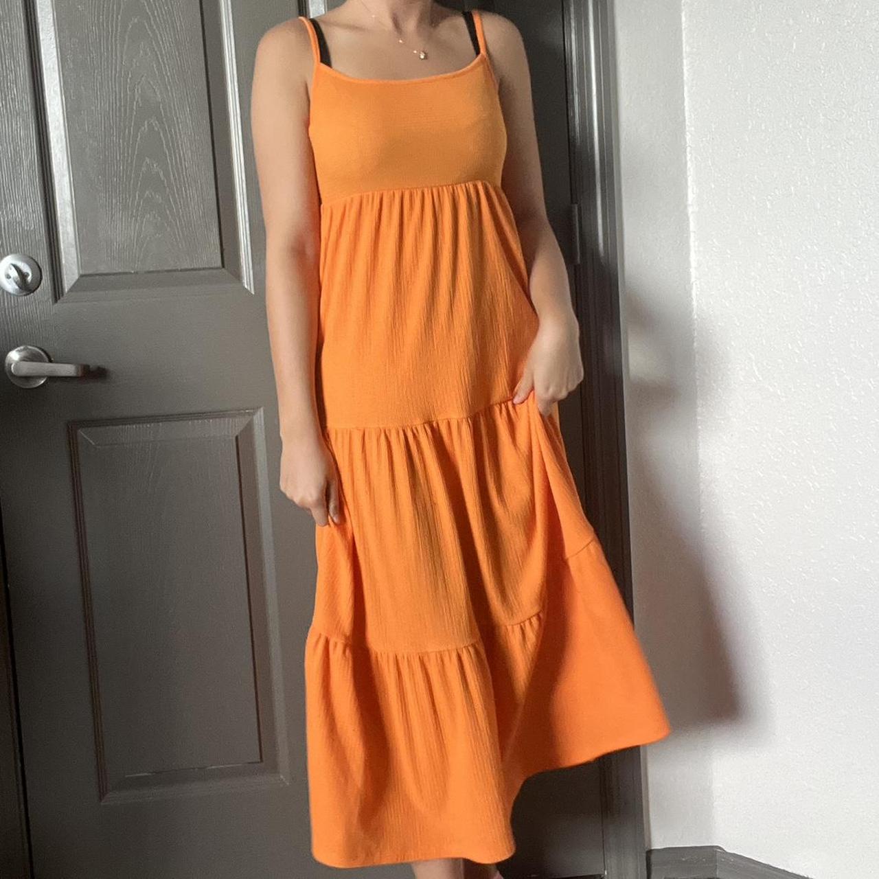 Orange Primark Maxi Dress size 6 boho. Depop