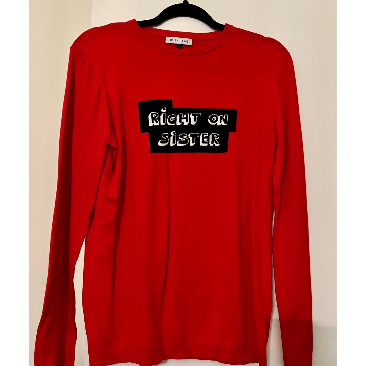 AMAZING BELLA FREUD RED JUMPER Size M Depop