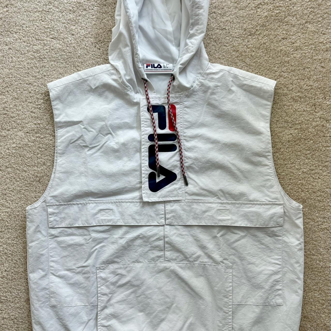 Fila sleeveless anorak hoodie Lightweight. Depop