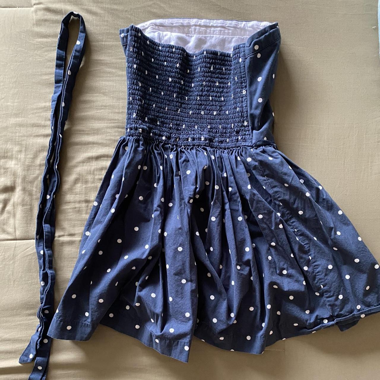 Abercrombie Fitch Y K Blue And White Polka Dot Depop