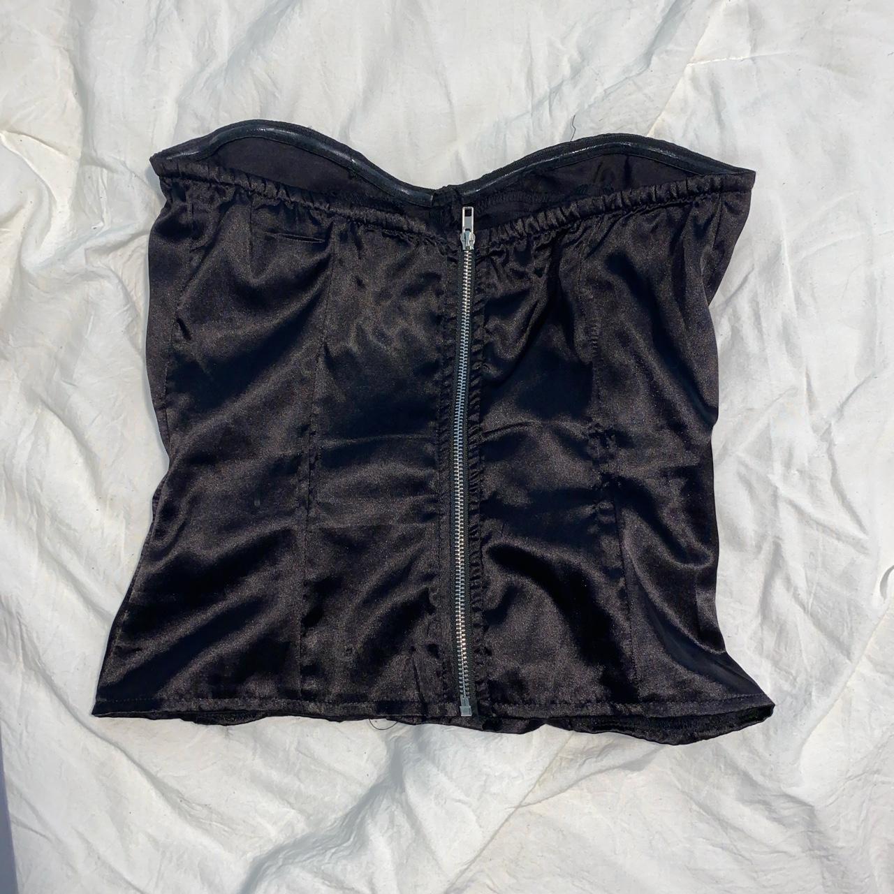 PrettyLittleThing Corset Bodysuit - satin material - Depop