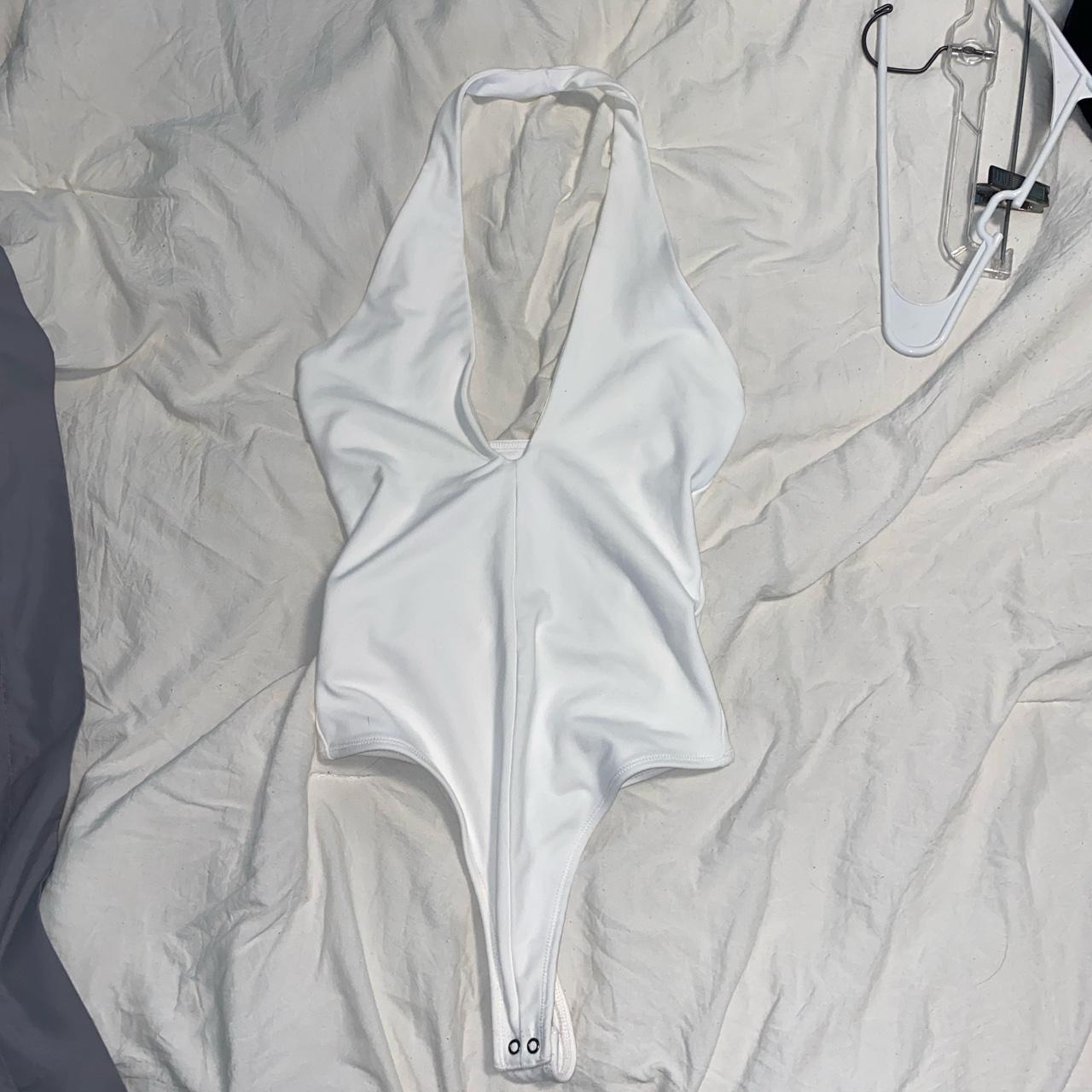 Abercrombie & Fitch Women's White Bodysuit Depop