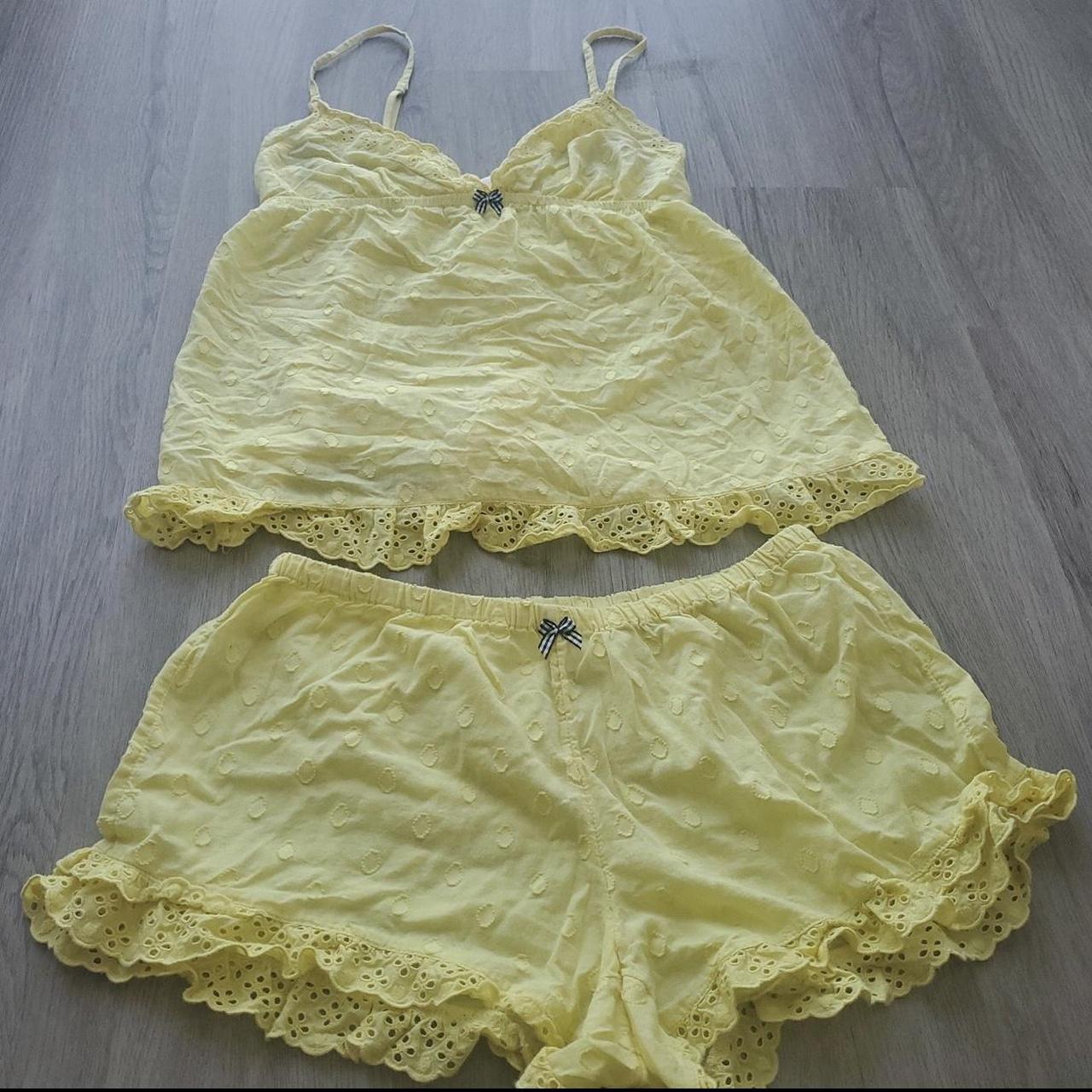 Victoria Secret Pj Set Yellow This Set Is Depop