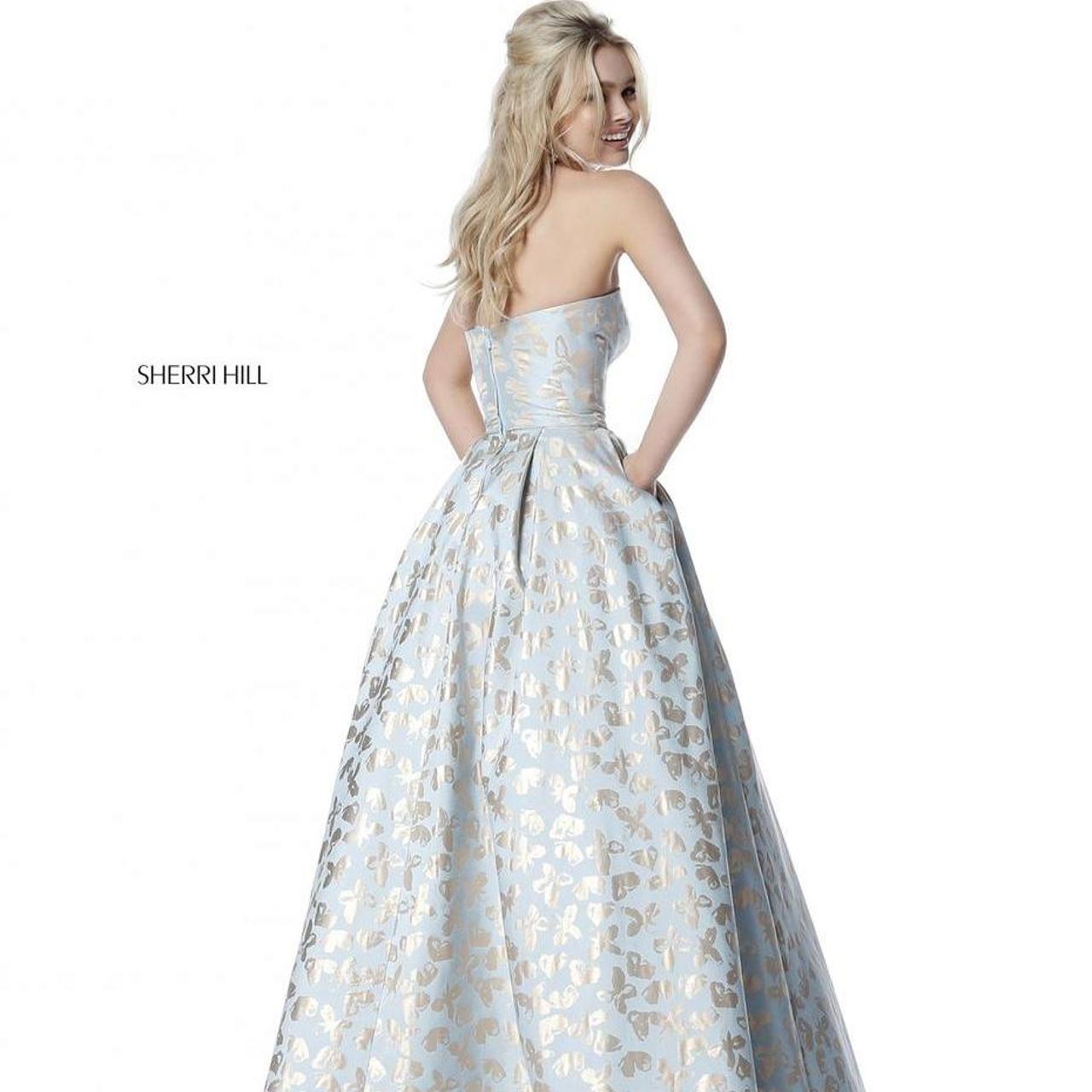 The most SHERRI HILL butterfly prom dress.... Depop