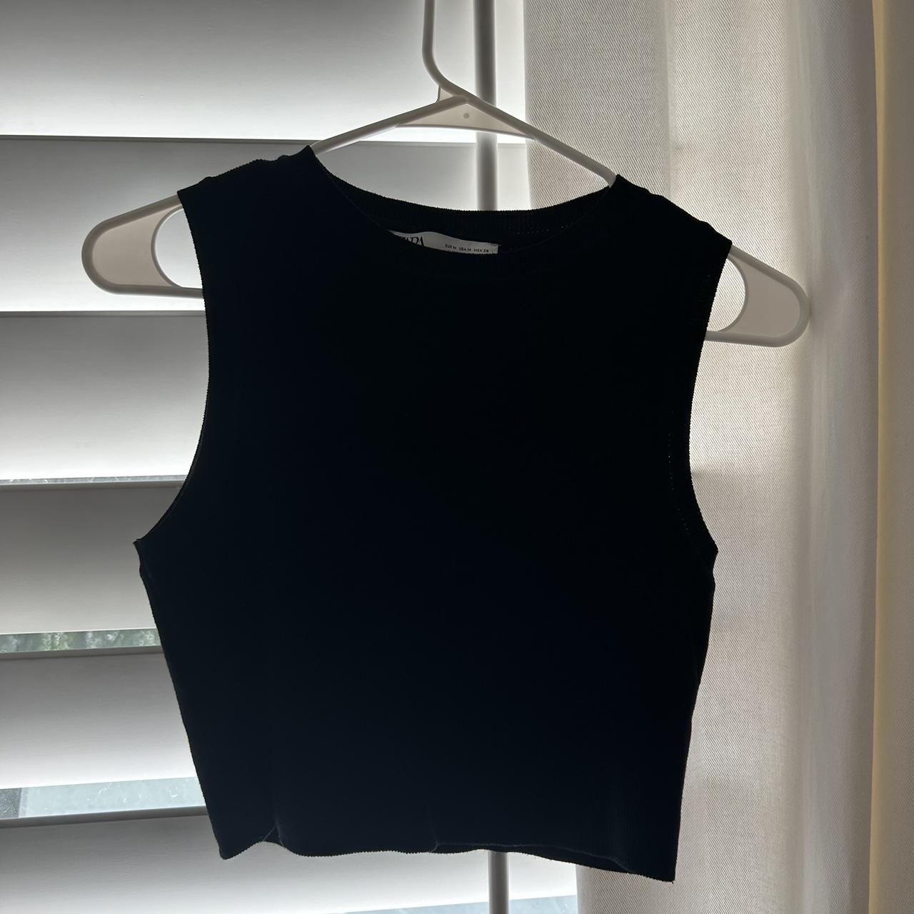 Black Zara cropped sweater tank Perfect confusion... - Depop