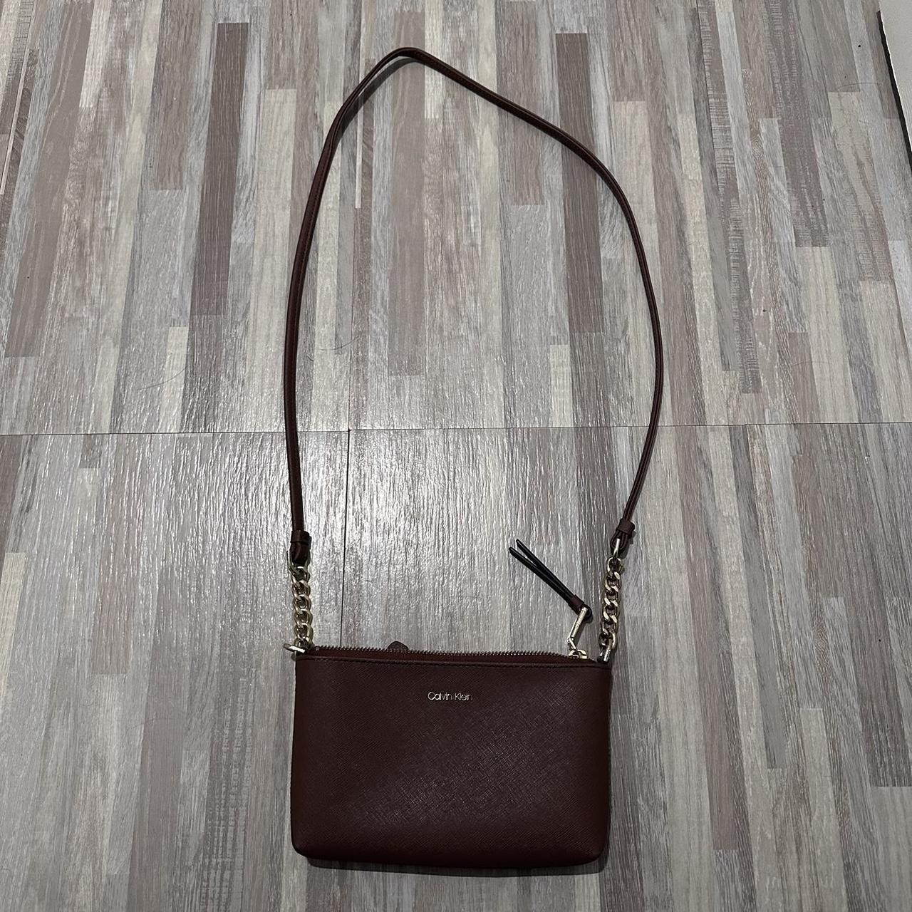 Calvin Klein Hayden Mini Saffiano Leather Crossbody - Depop