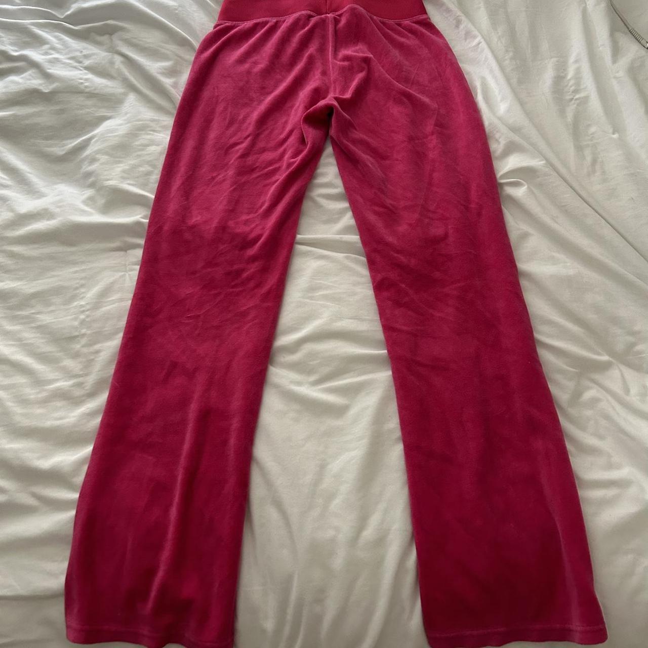 juicy couture pink velour track pants depop... - Depop