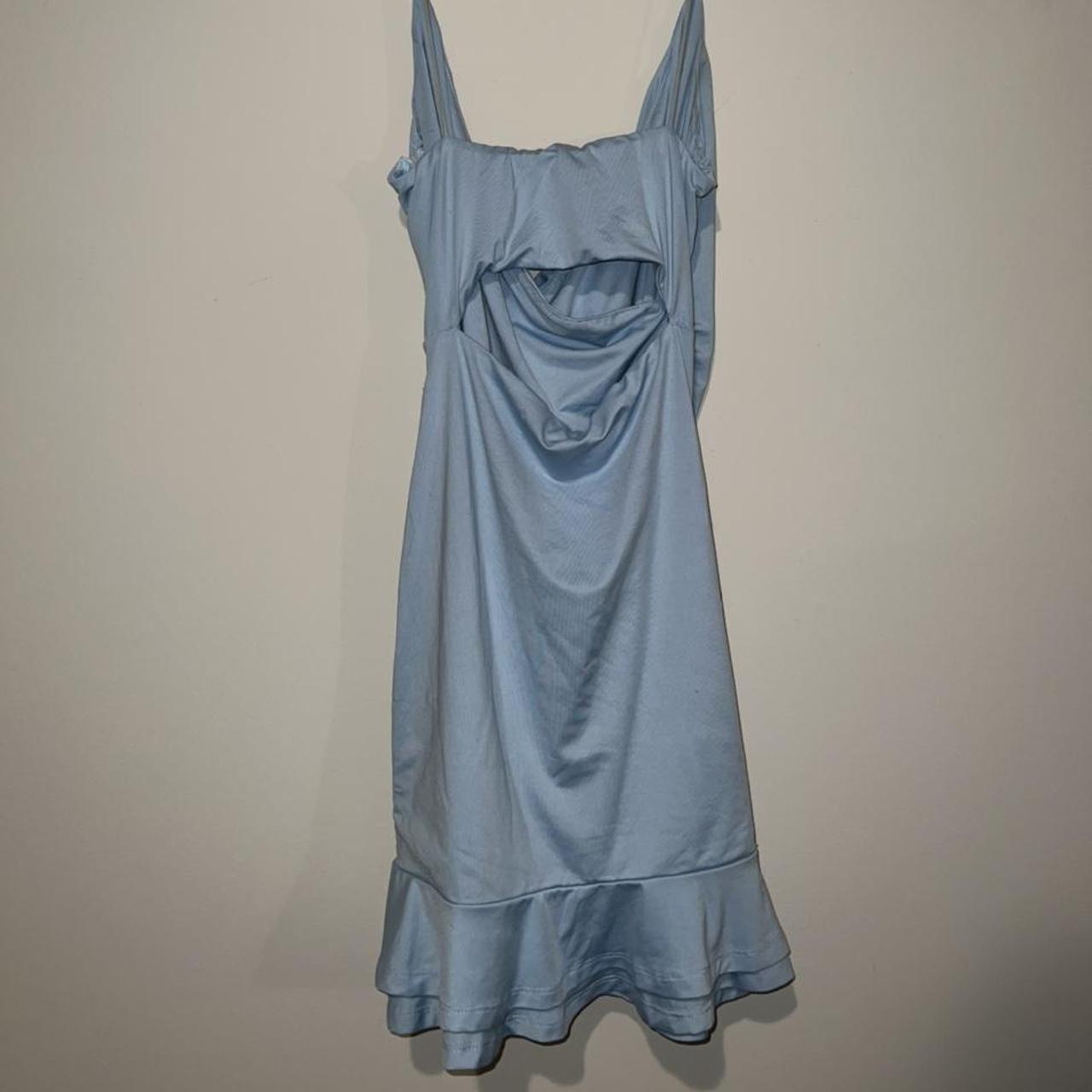 Hello Molly Baby Blue ruffle detail mini dress, so... - Depop