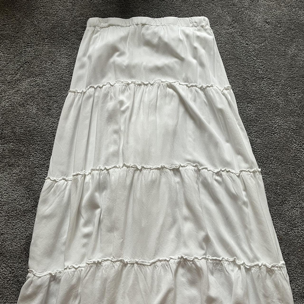 Brandy Melville izzy skirt in white Original price:... - Depop