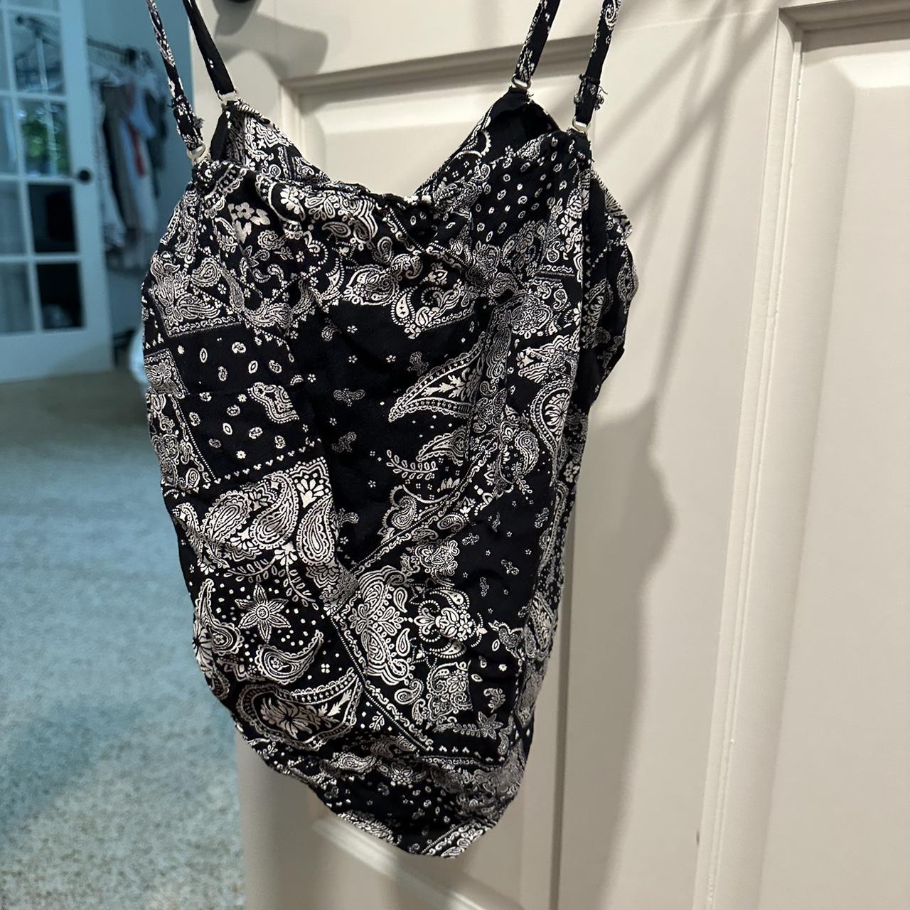 Bandanna tank top with open back Size women’s xs/s Depop