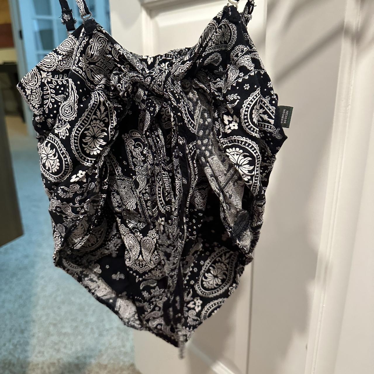 Bandanna tank top with open back Size women’s xs/s Depop