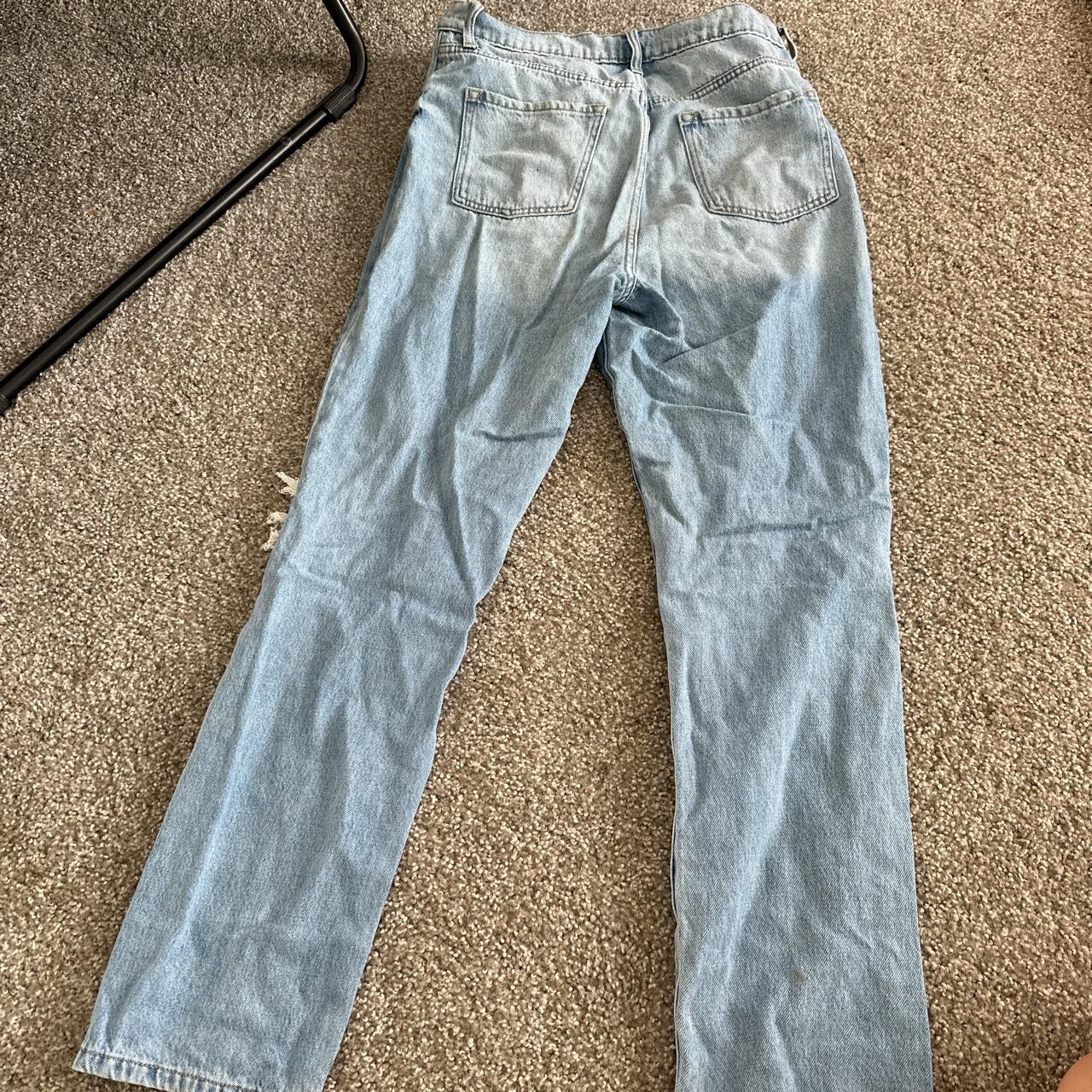 Willow and root jeans- slight dirt stain on bottom... - Depop