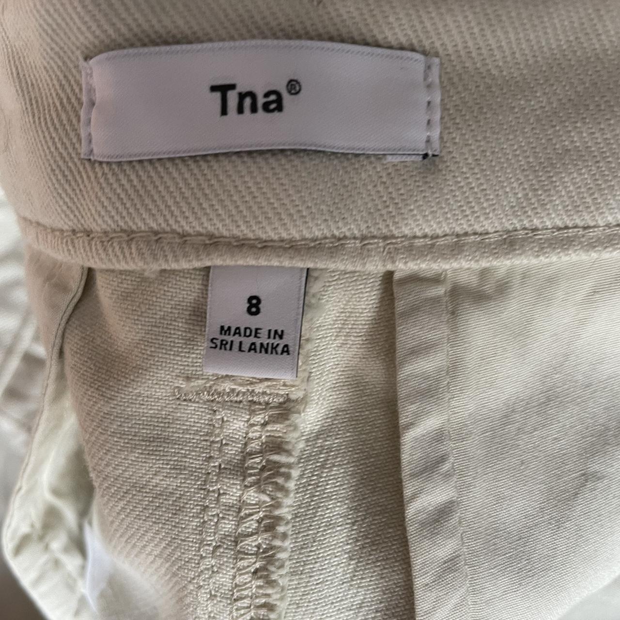TNA ARITZIA CREAM CARGO PANTS never worn. mid rise... Depop