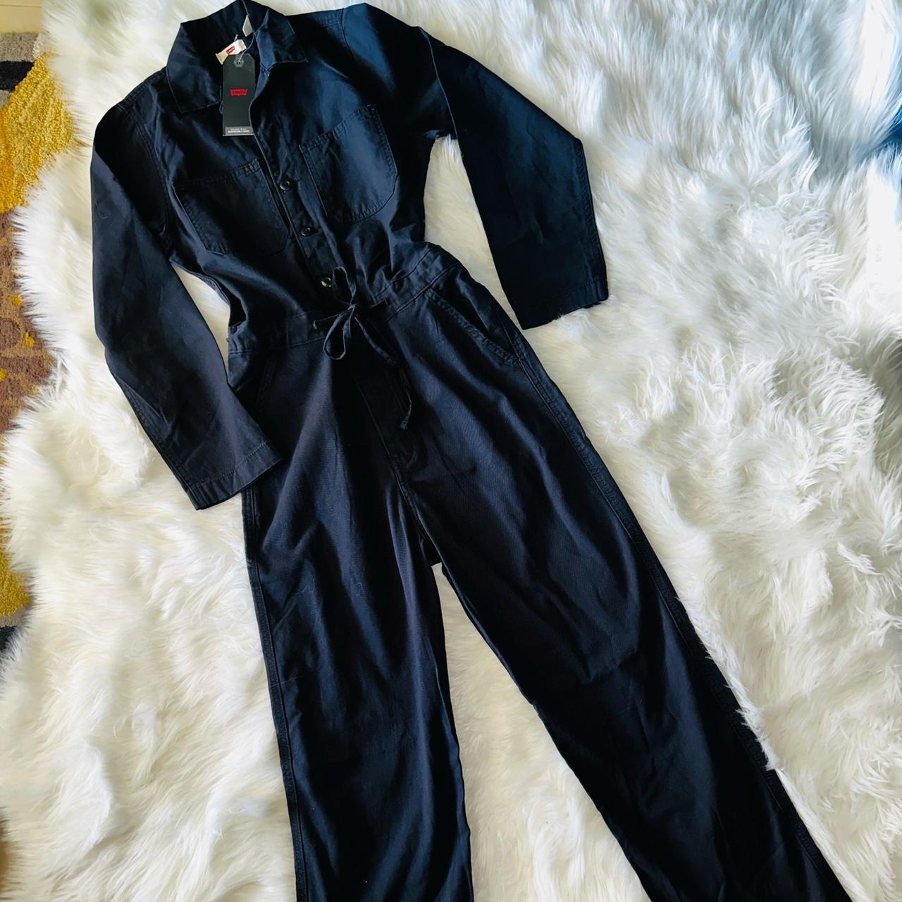 Levi's Women's Black Jumpsuit | Depop