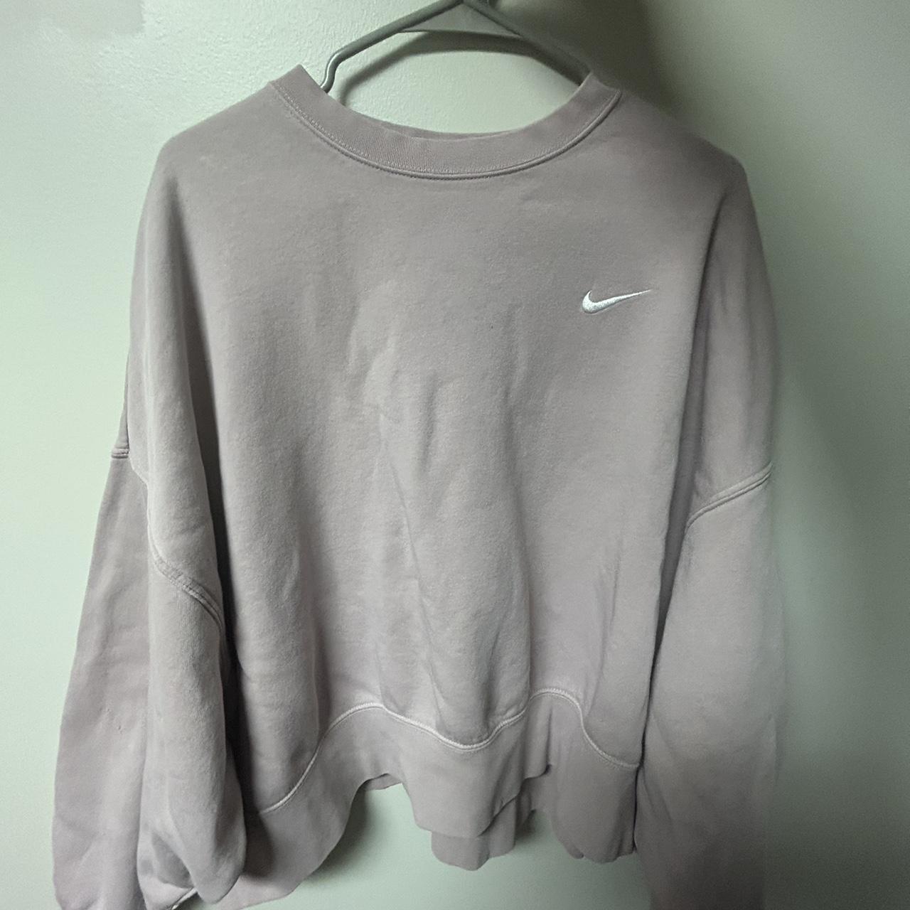 lilac nike sweatshirt! Has a couple of HOLES in the... - Depop