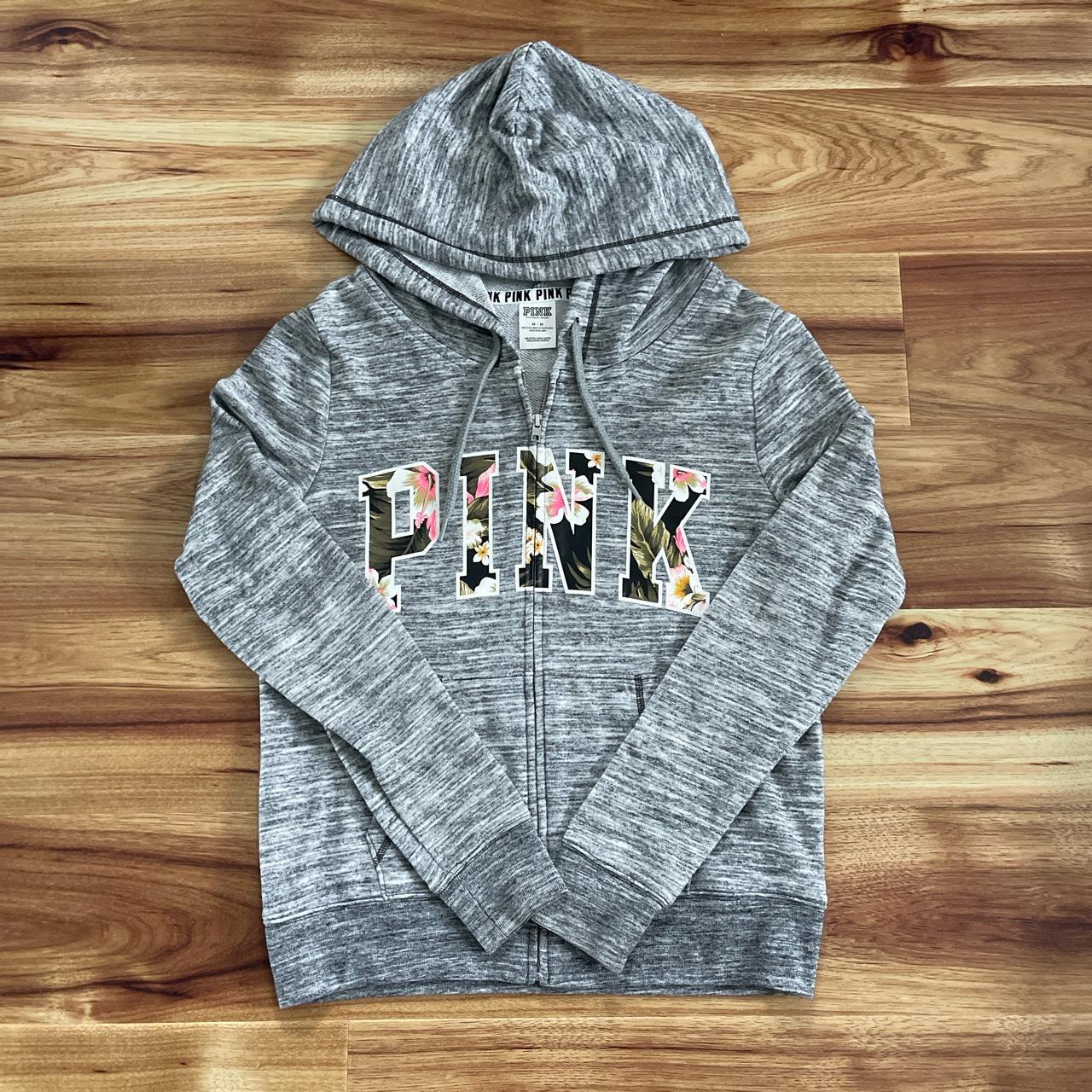 Victoria secret pink online grey hoodie