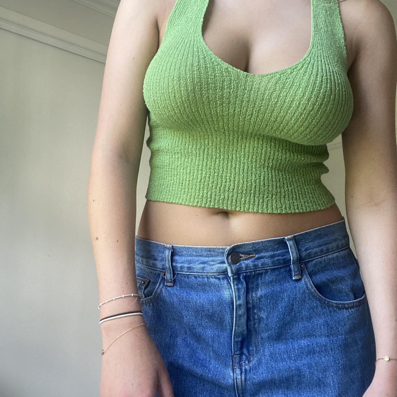 Gorg Green Knit Top From Cotton On Hardly Worn Depop 3906