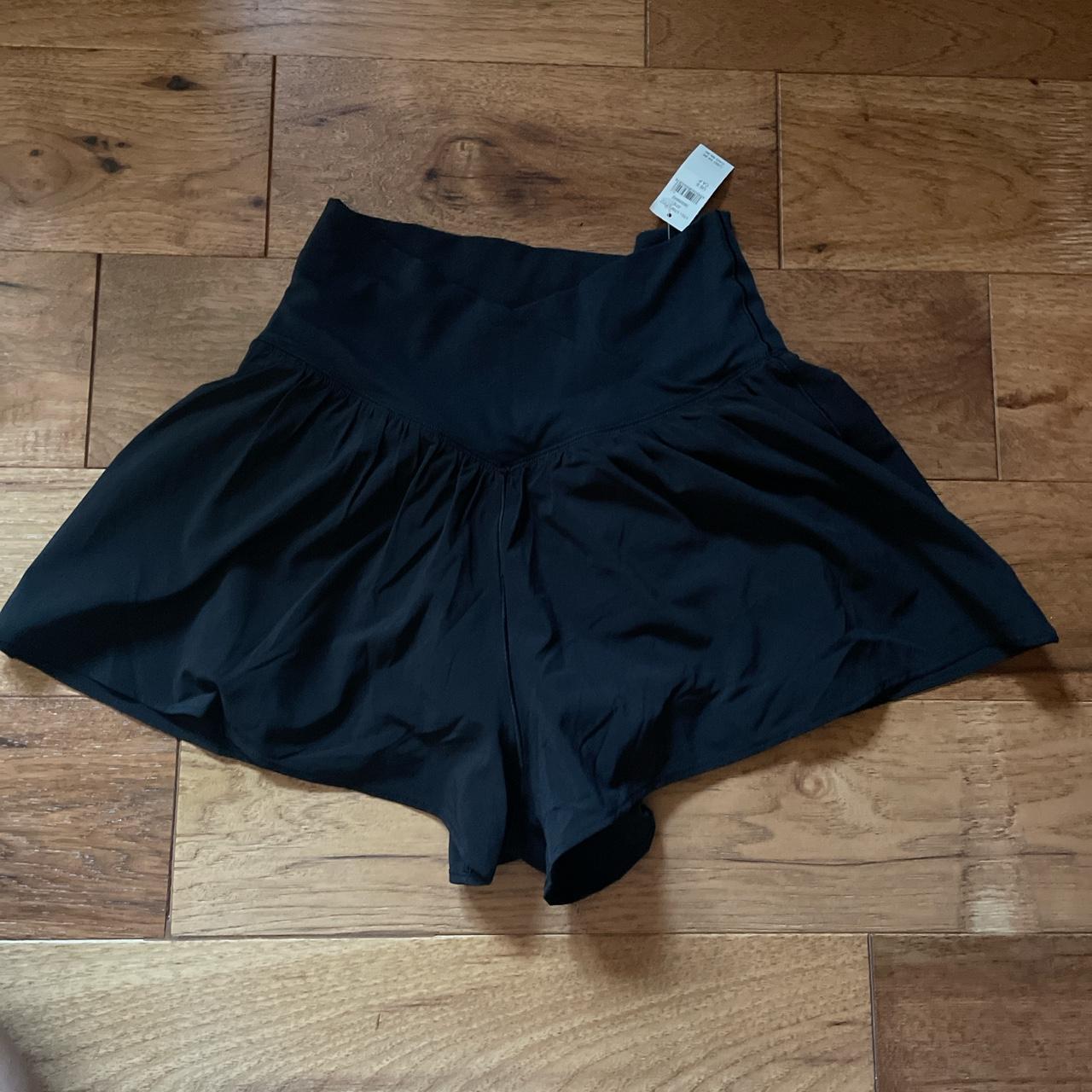 Aerie Women's Black Shorts | Depop