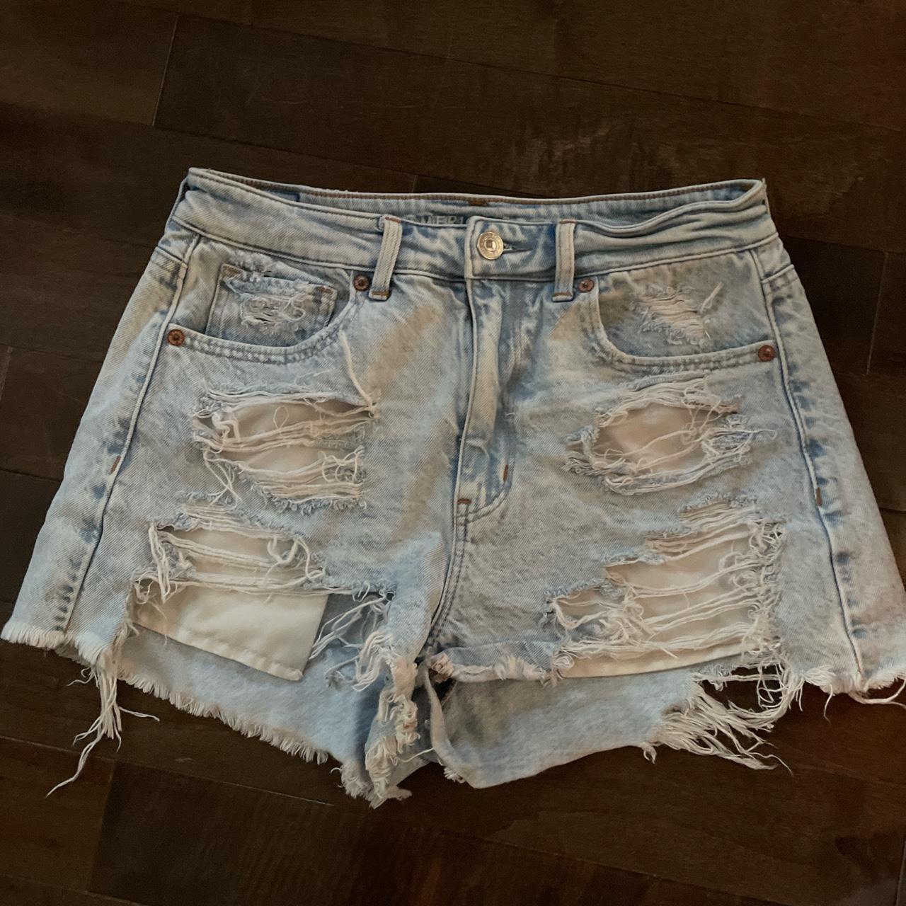 American Eagle AE AEO Ripped Jean Short Denim -Size... - Depop