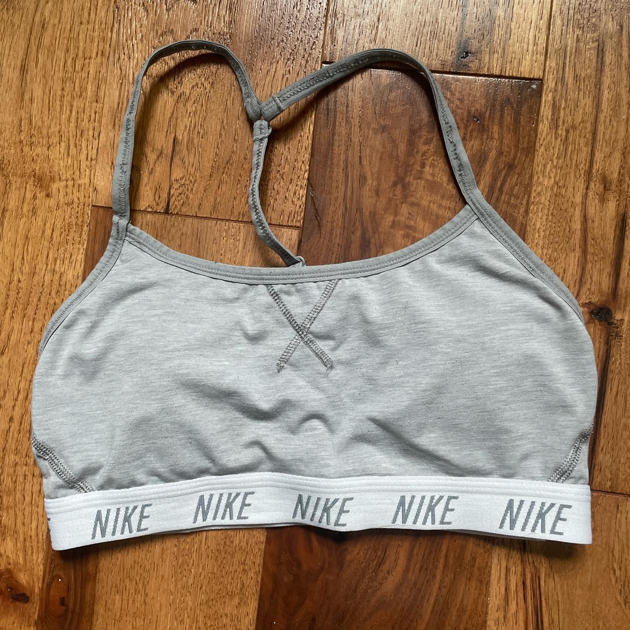 grey Nike sports bra - unpadded - racerback - - Depop