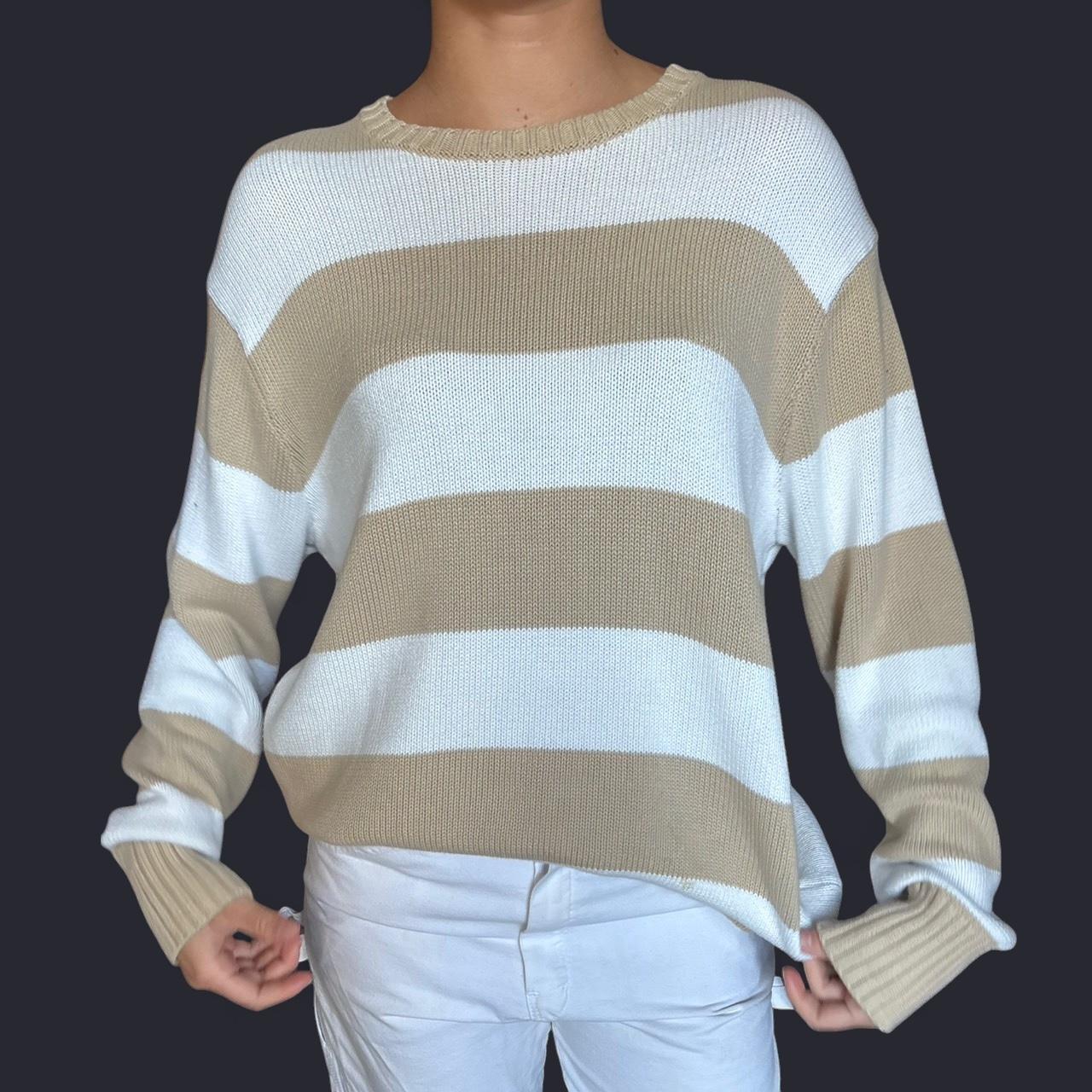 Brandy Melville Women's Sweater Multi/Cream – Stripped knit