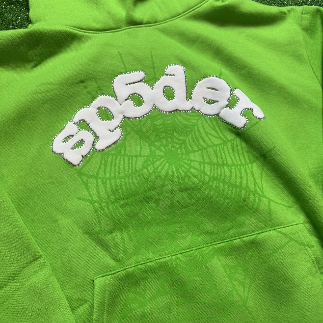 Slime Green Sp5der Hoodie SEND OFFERS #sp5der... - Depop