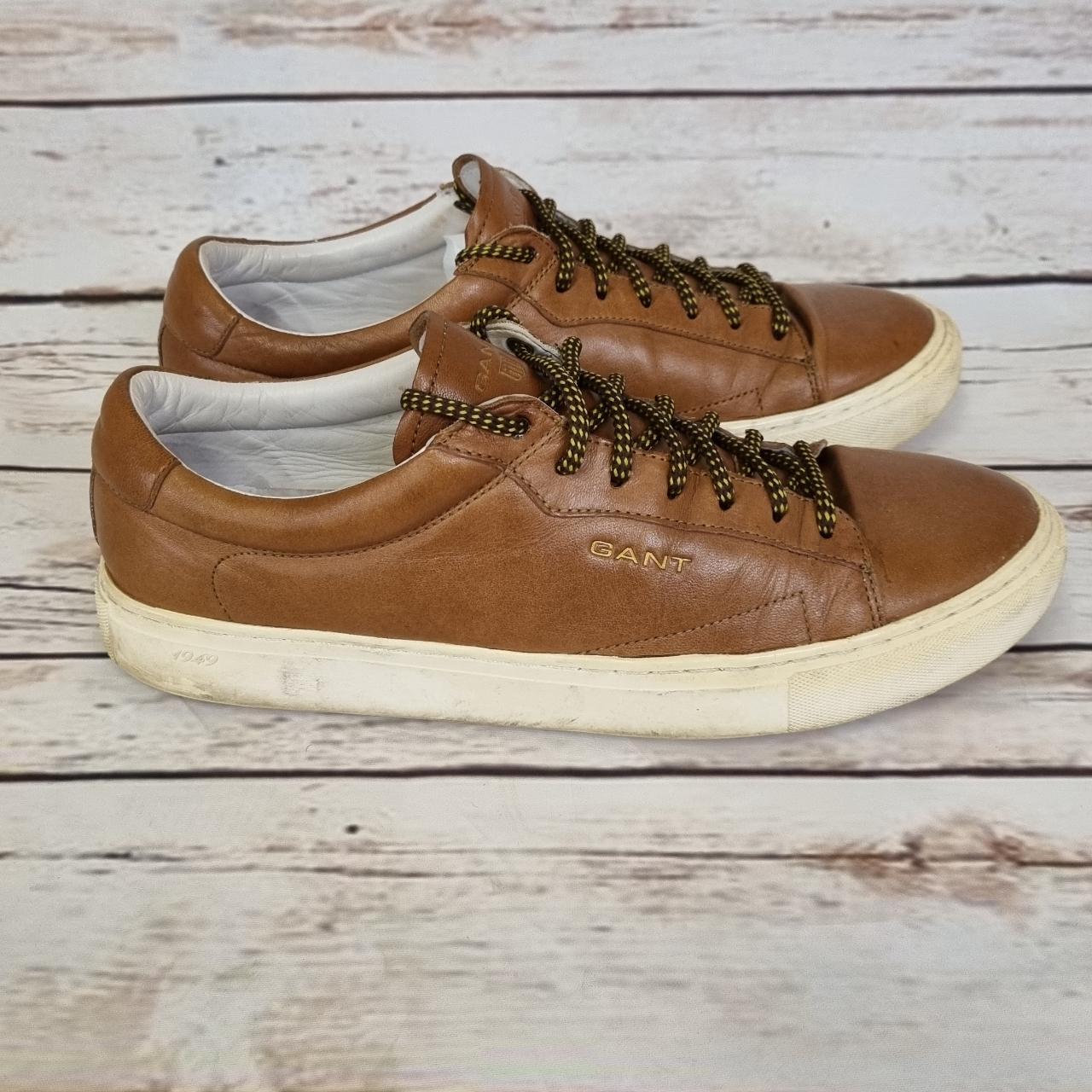 Gant Tan leather Trainers Size 44 (9.5) £15.00 WK45 C2 - Depop