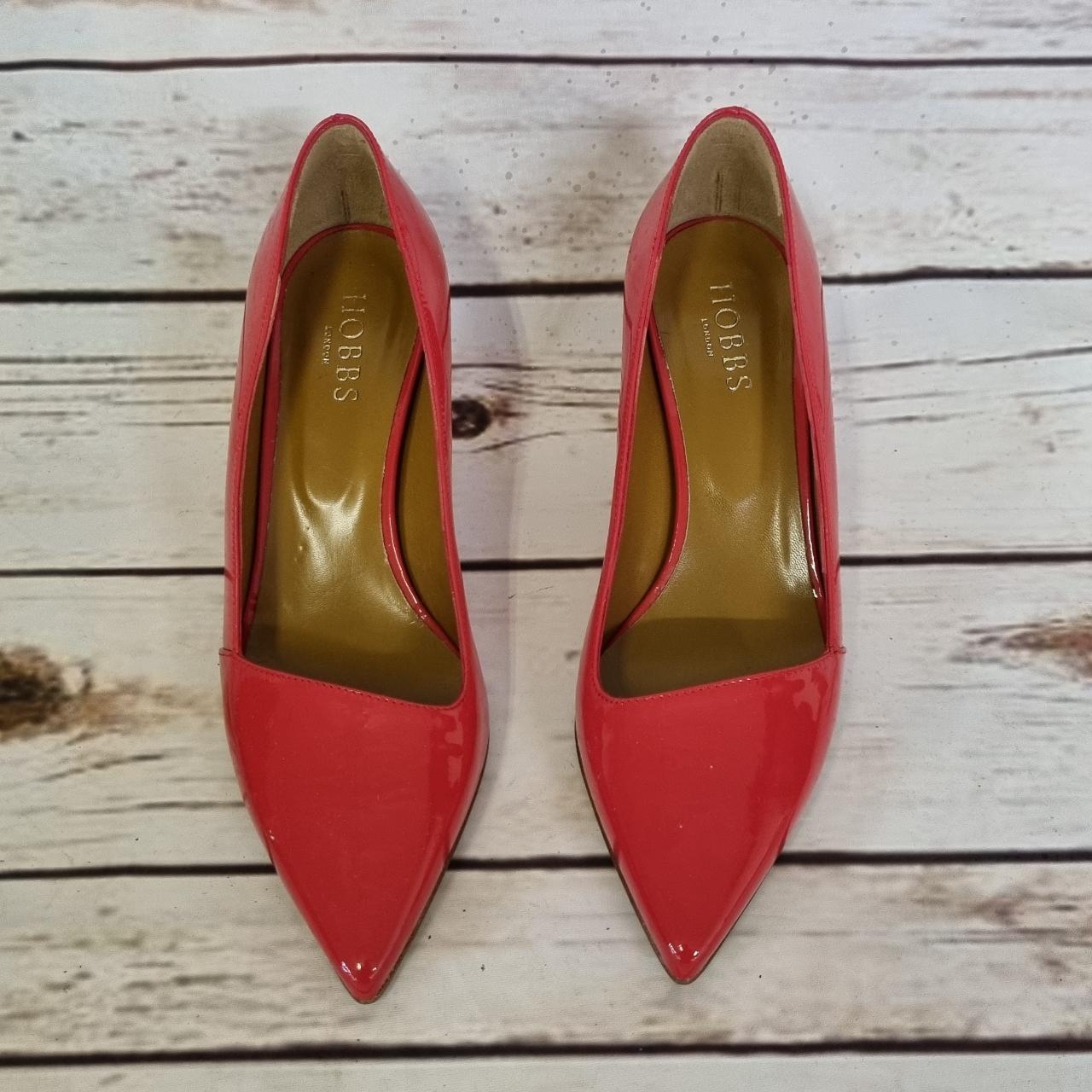 Hobbs Elle Diagonal cut court shoe Patent Geranium... - Depop