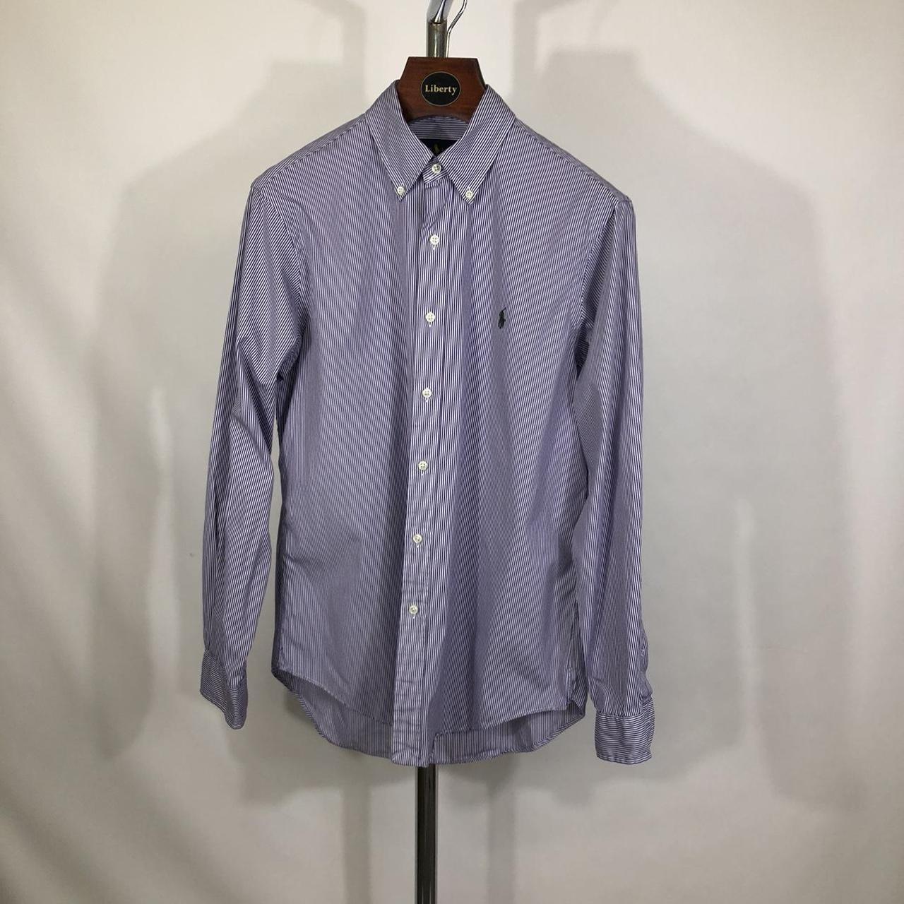 Ralph Lauren Men's Purple and White Shirt | Depop