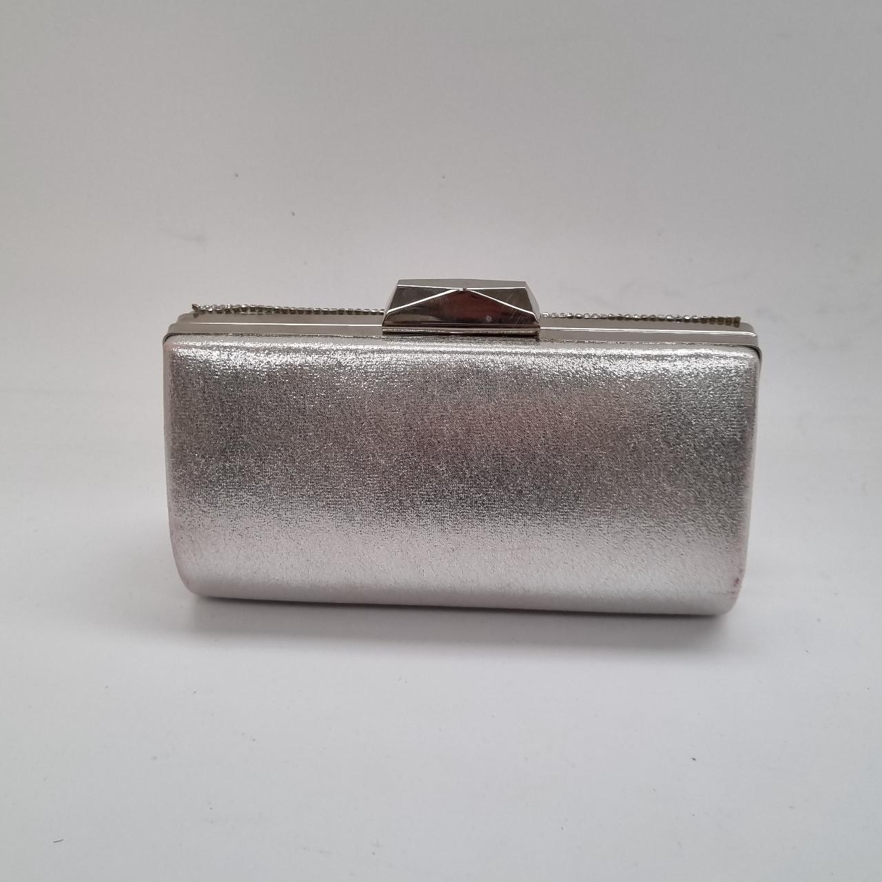 Quiz Silver/mirror effect Clutch bag Missing... Depop