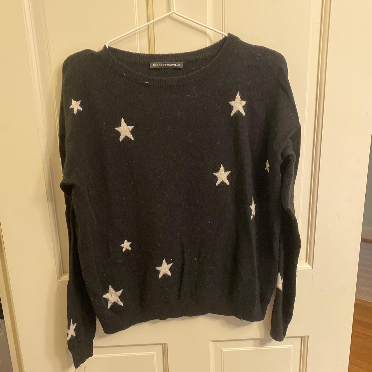 Brandy sweater black w white stars